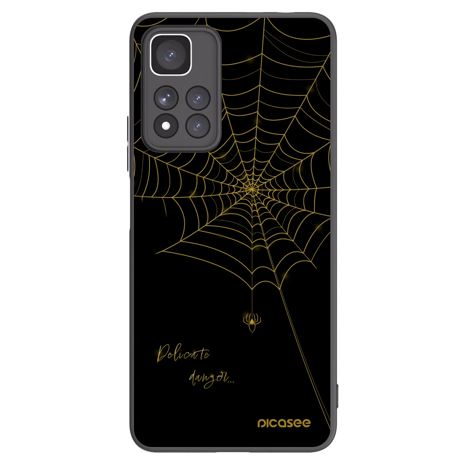 Picasee Xiaomi Redmi Note 11 Pro+ 5G Hülle - Schwarzes Silikon - Delicate danger