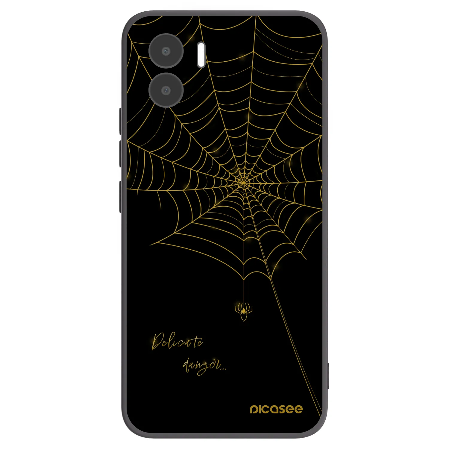 Picasee Xiaomi Redmi A1 Hülle - Schwarzes Silikon - Delicate danger