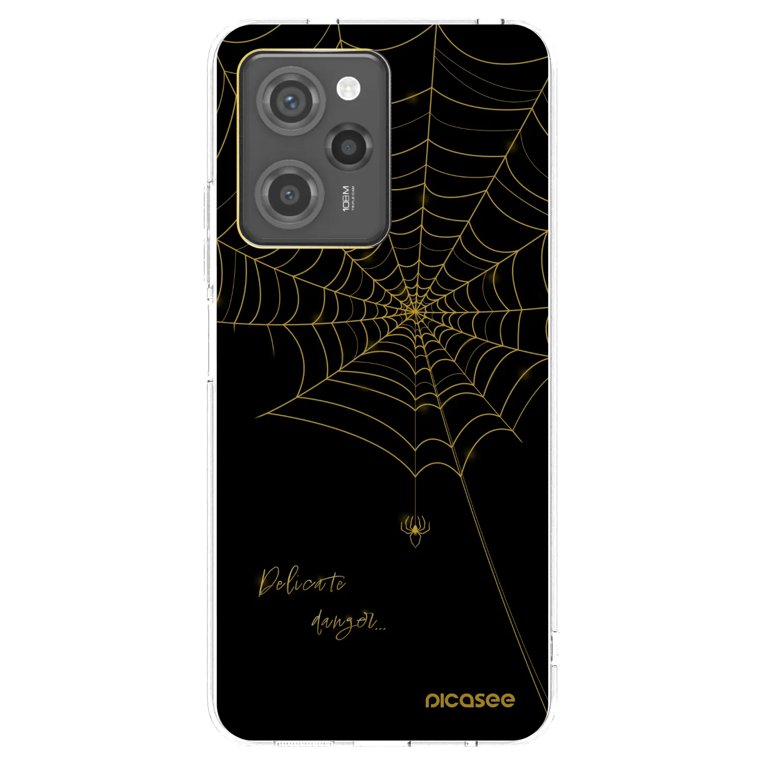 Picasee Xiaomi Poco X5 Pro Hülle - Schwarzes Silikon - Delicate danger