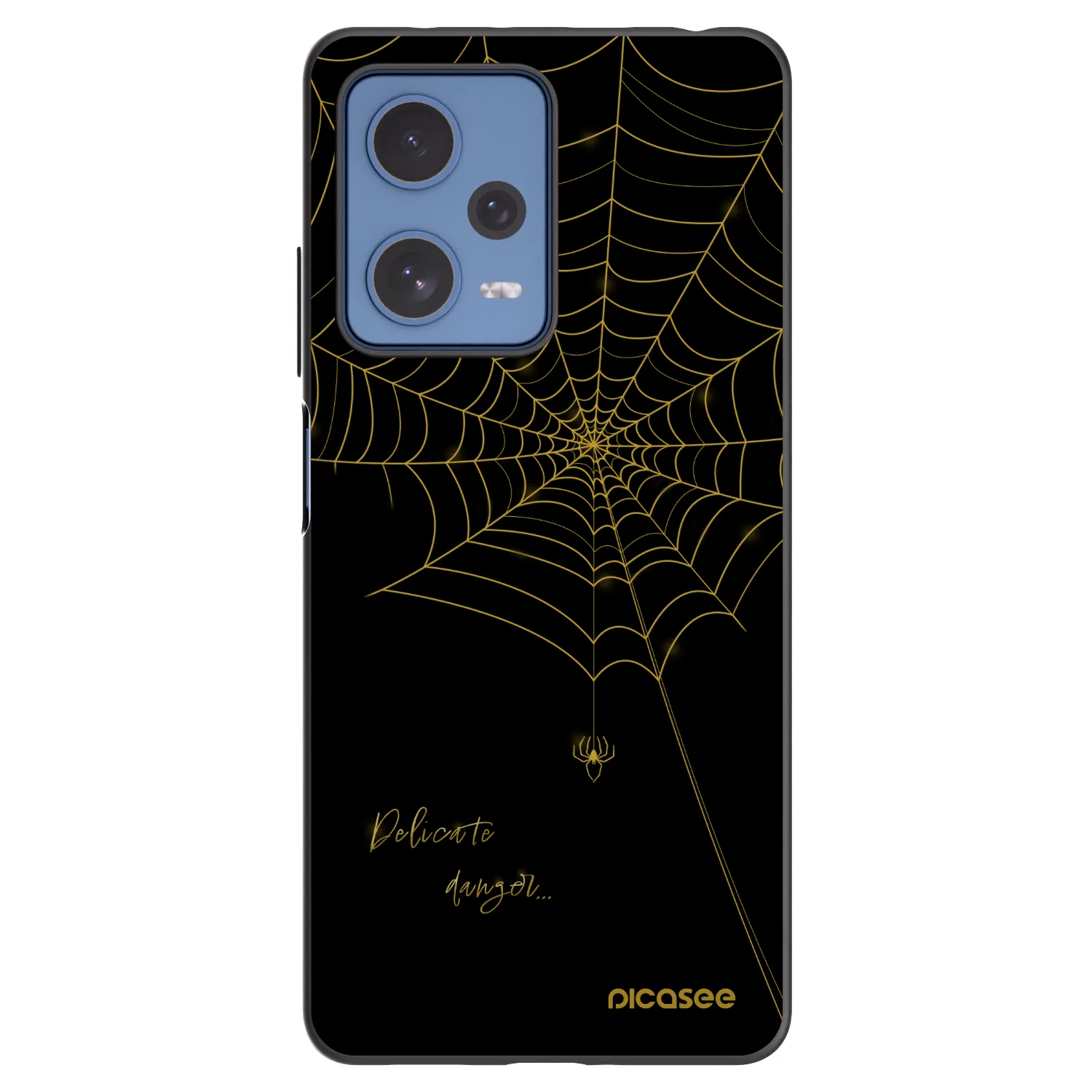Picasee Xiaomi Redmi Note 12 Pro 5G Hülle - Schwarzes Silikon - Delicate danger