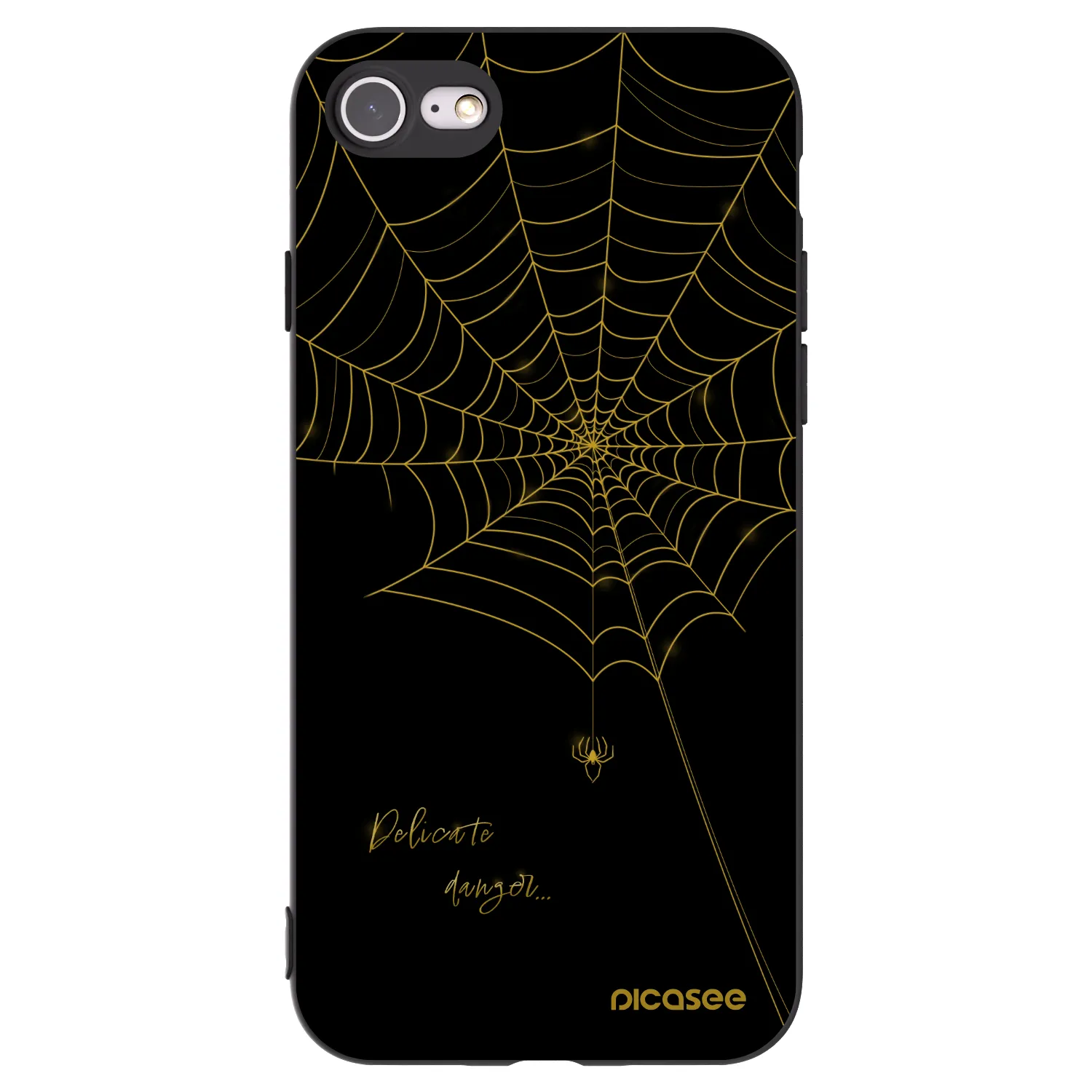 Picasee Apple iPhone 7 Hülle - Schwarzes Silikon - Delicate danger