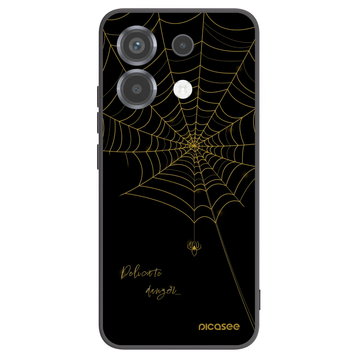 Picasee Xiaomi Poco X6 Hülle - Schwarzes Silikon - Delicate danger