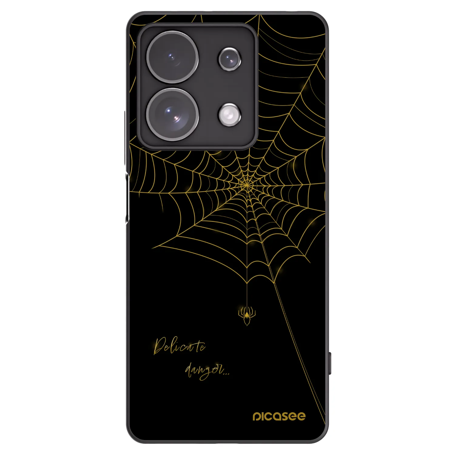 Picasee Xiaomi Redmi Note 13 Pro 4G Hülle - Schwarzes Silikon - Delicate danger