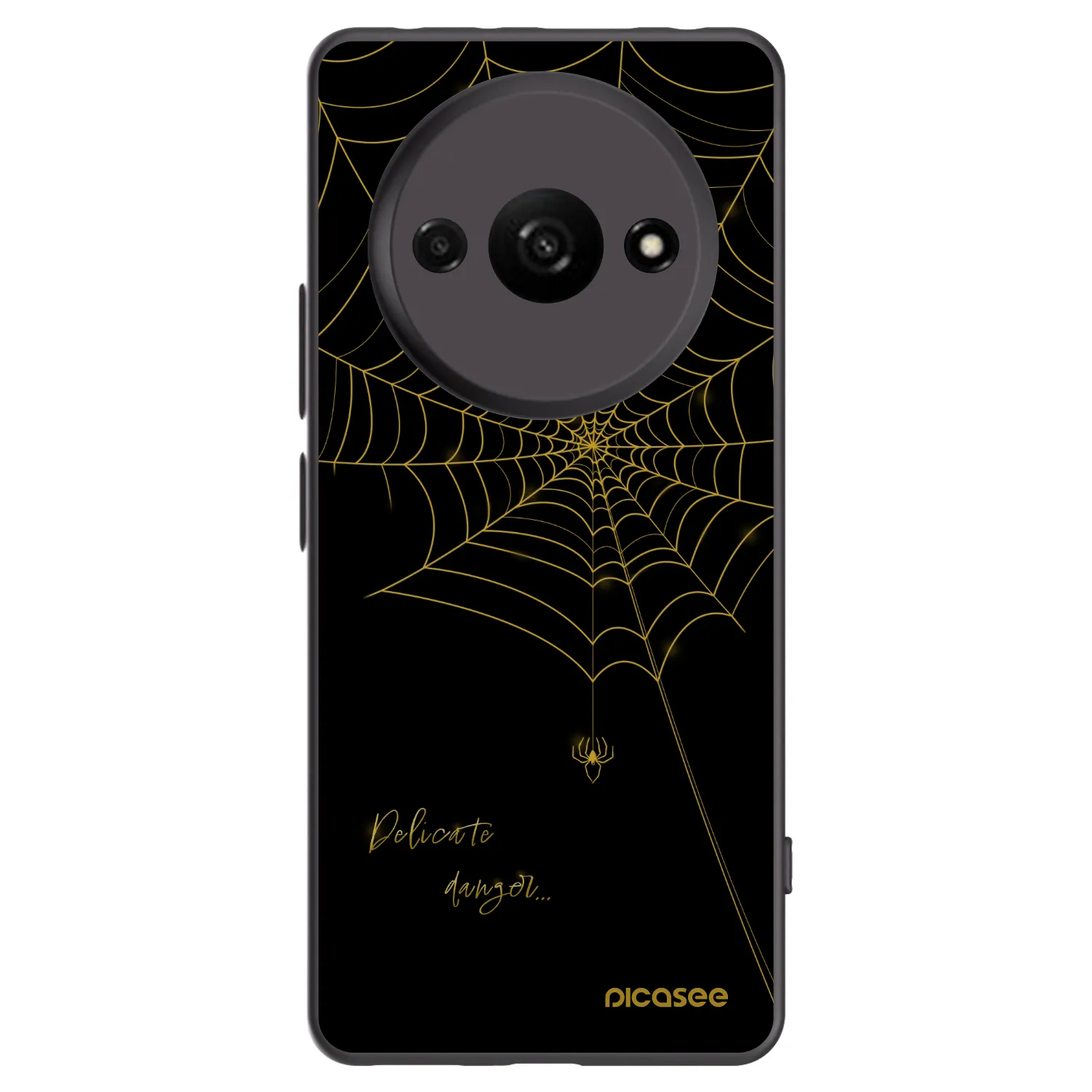 Picasee Xiaomi Redmi A3 Hülle - Schwarzes Silikon - Delicate danger