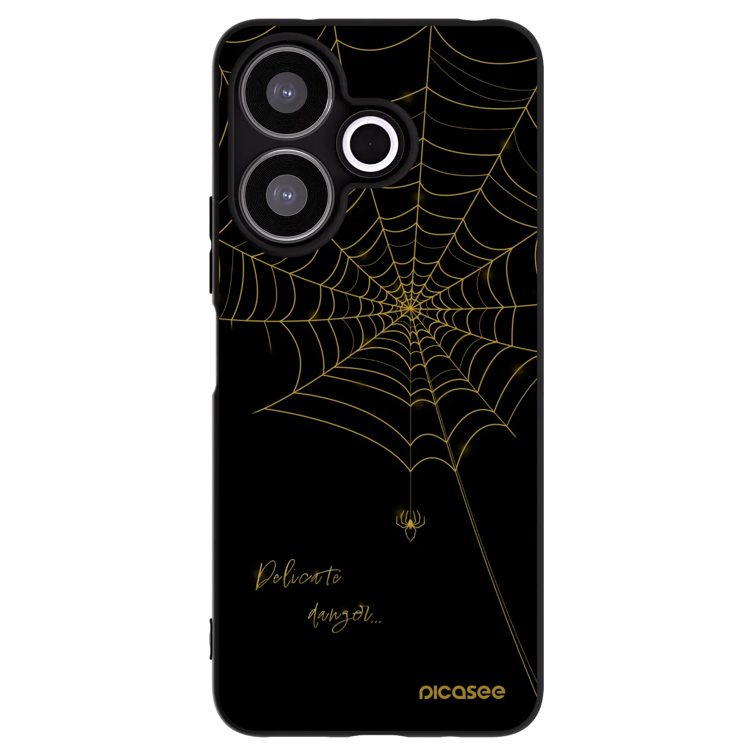Picasee Xiaomi Redmi 13 4G Hülle - Schwarzes Silikon - Delicate danger