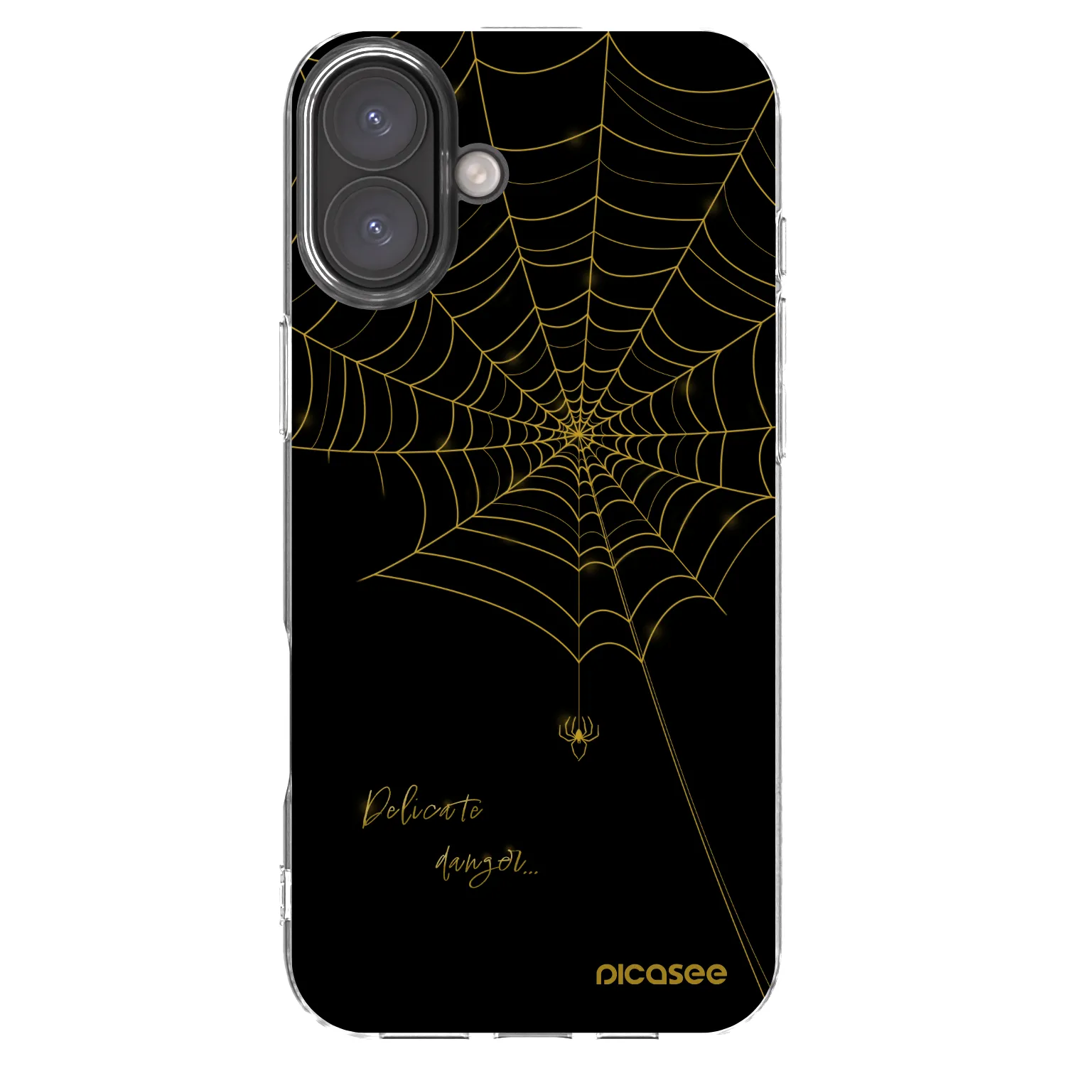 Picasee Apple iPhone 16 Plus Hülle - Transparentes Silikon - Delicate danger