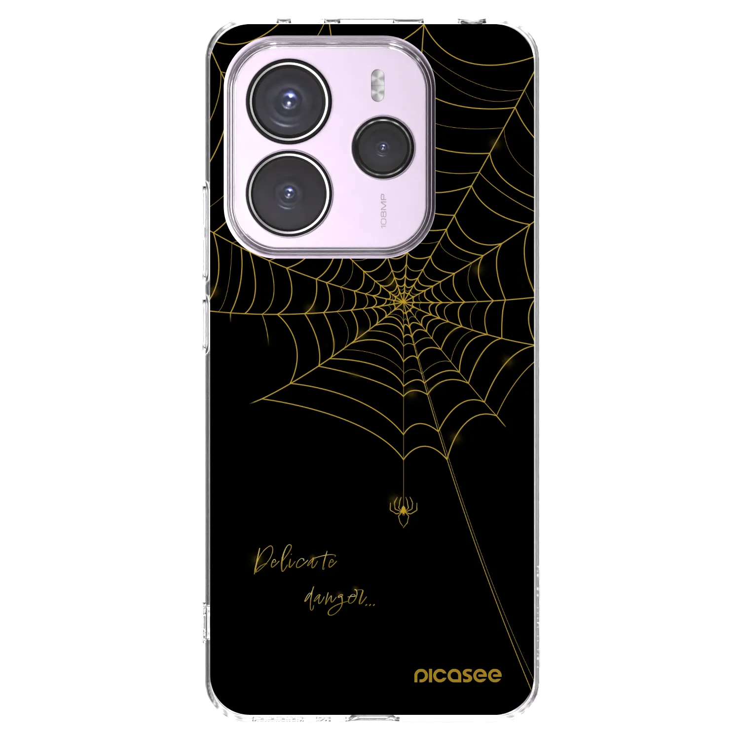 Picasee Xiaomi Redmi Note 14 5G Hülle - Transparentes Silikon - Delicate danger