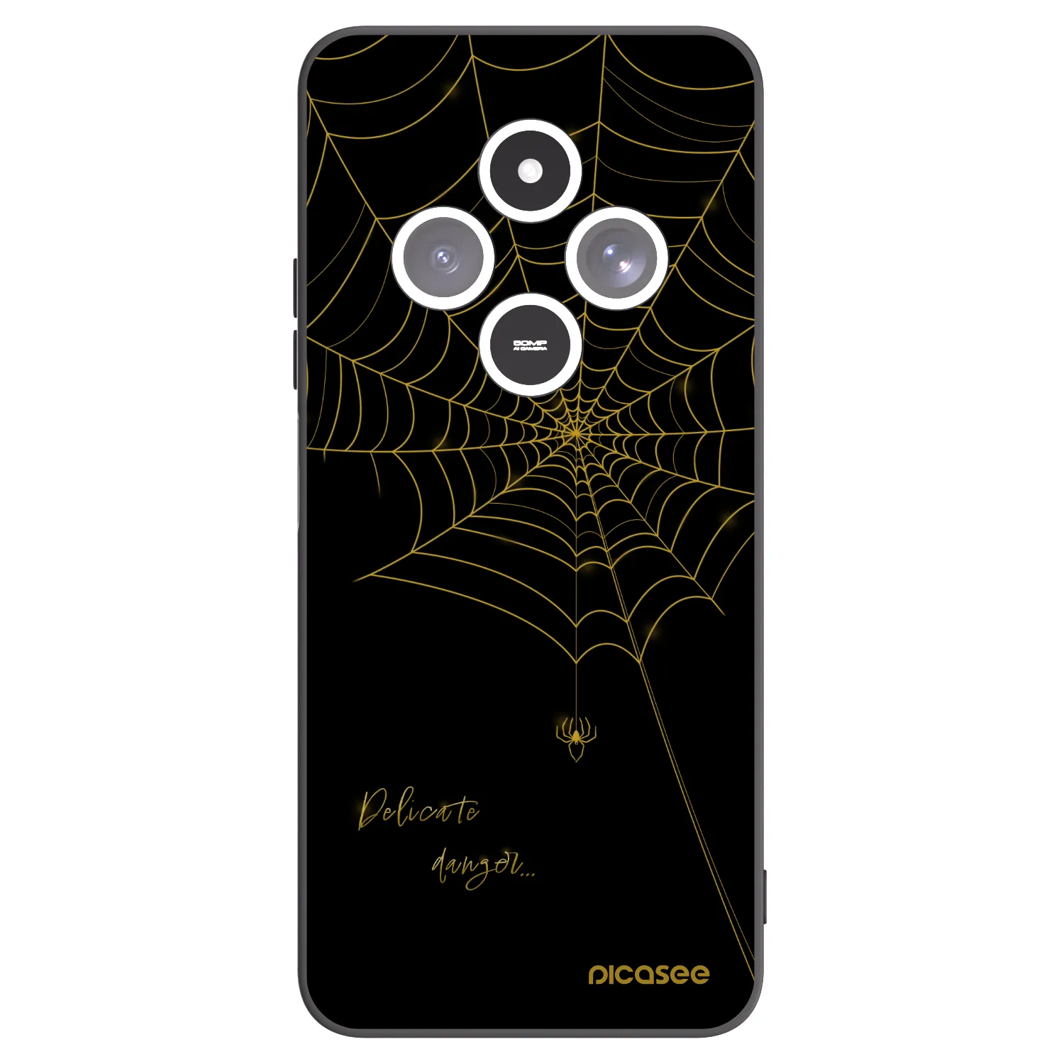 Picasee Xiaomi Redmi 14C Hülle - Schwarzes Silikon - Delicate danger