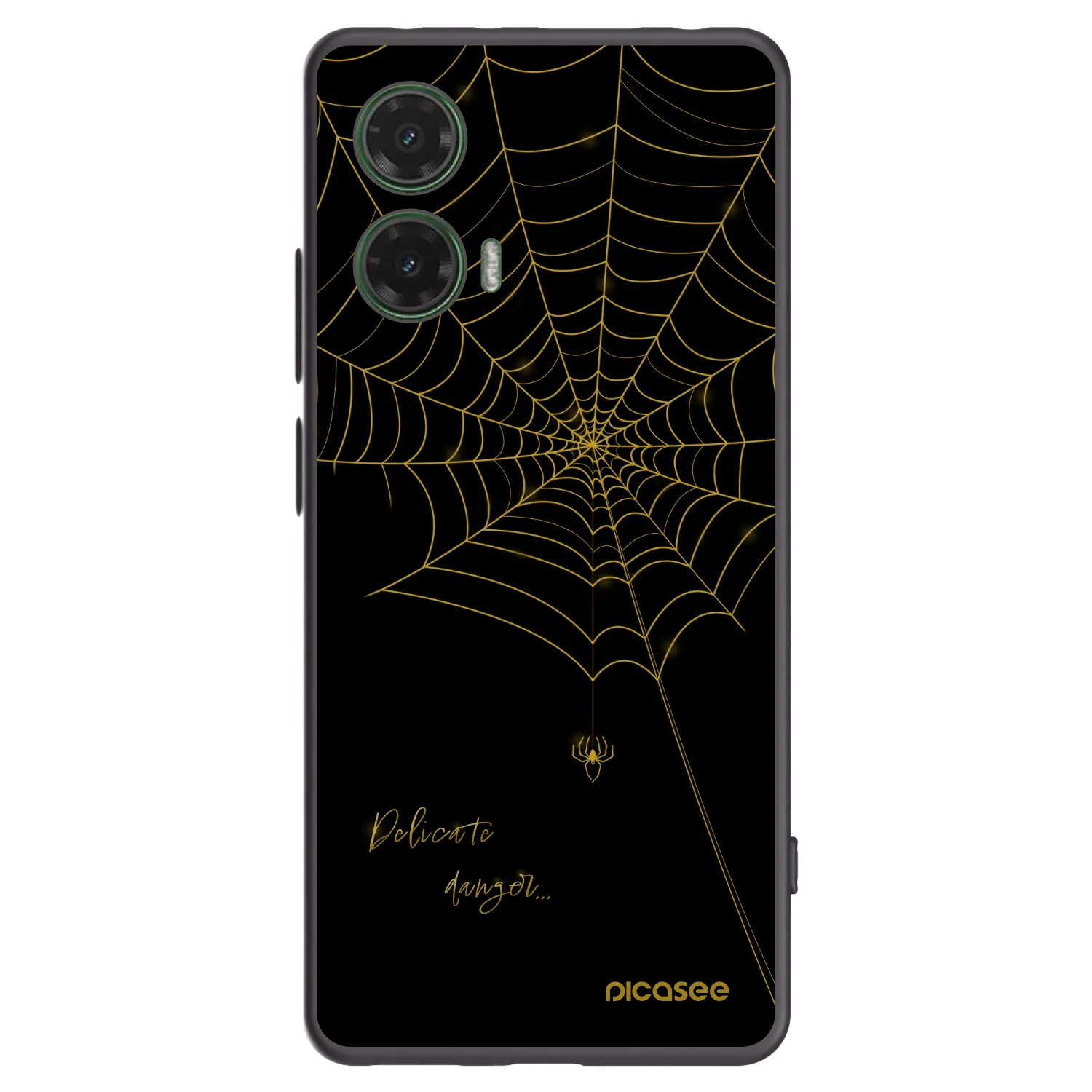 Picasee Motorola Moto G35 5G Hülle - Schwarzes Silikon - Delicate danger
