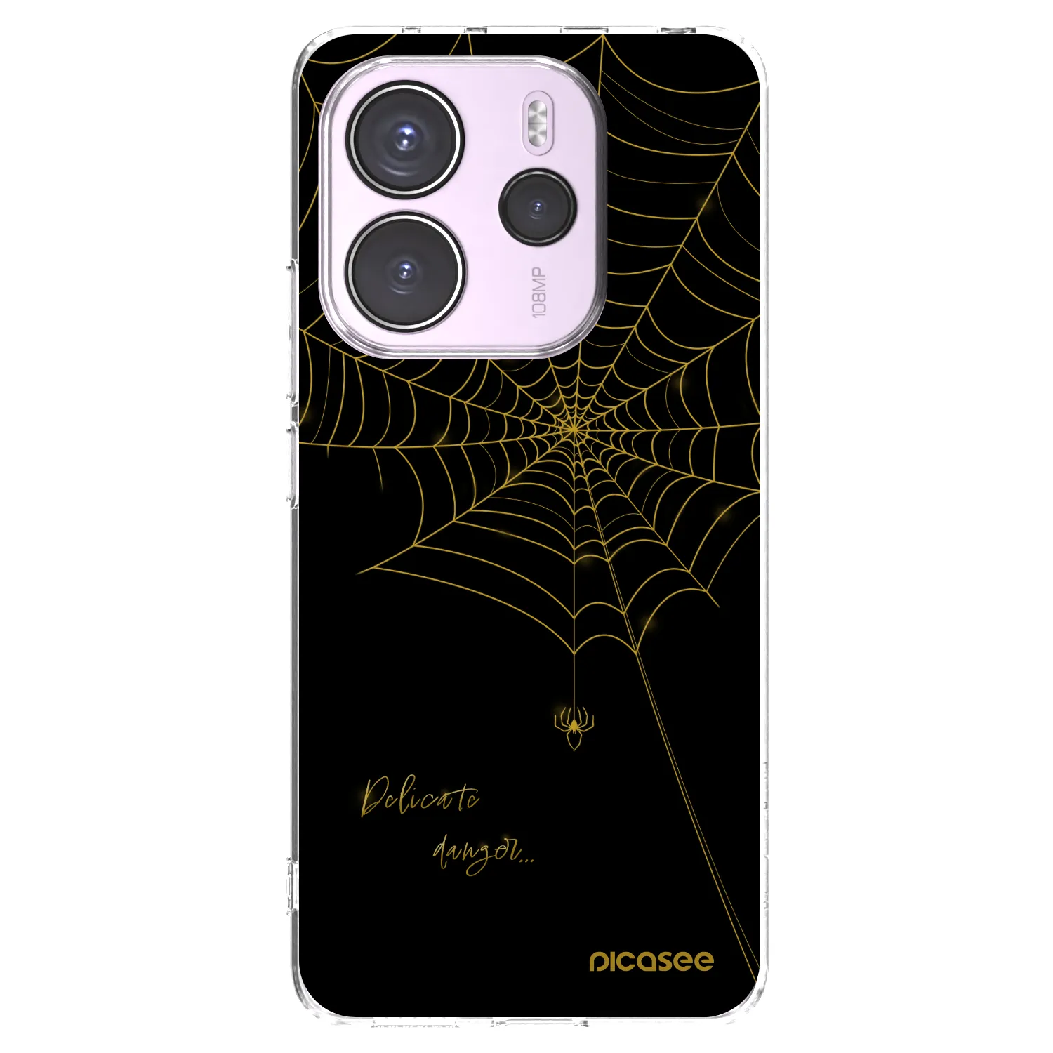 Picasee Xiaomi Redmi Note 14 4G Hülle - Transparentes Silikon - Delicate danger