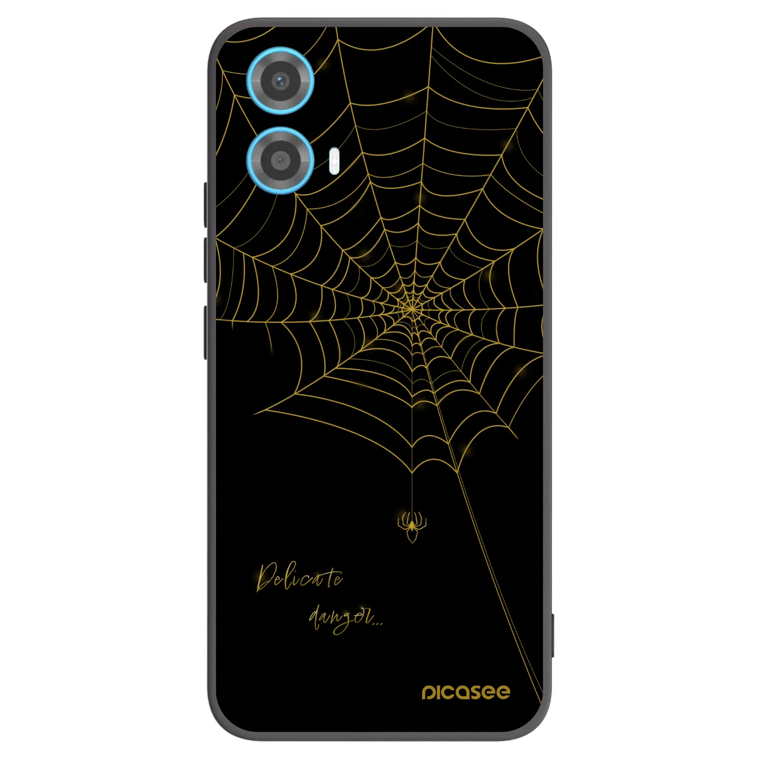 Picasee Motorola Moto G34 5G Hülle - Schwarzes Silikon - Delicate danger