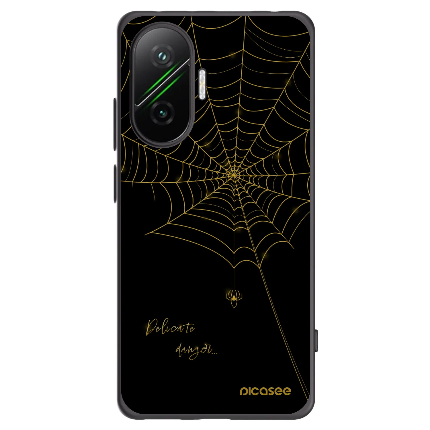 Picasee Xiaomi Poco F7 5G Hülle - Schwarzes Silikon - Delicate danger