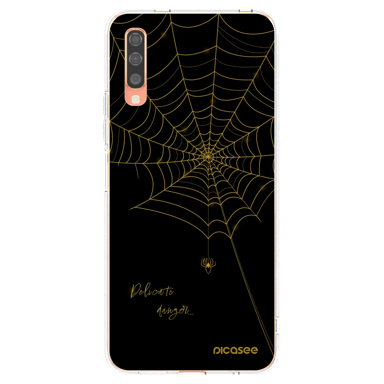 Picasee Samsung Galaxy A70 A705F Hülle - Transparentes Silikon - Delicate danger