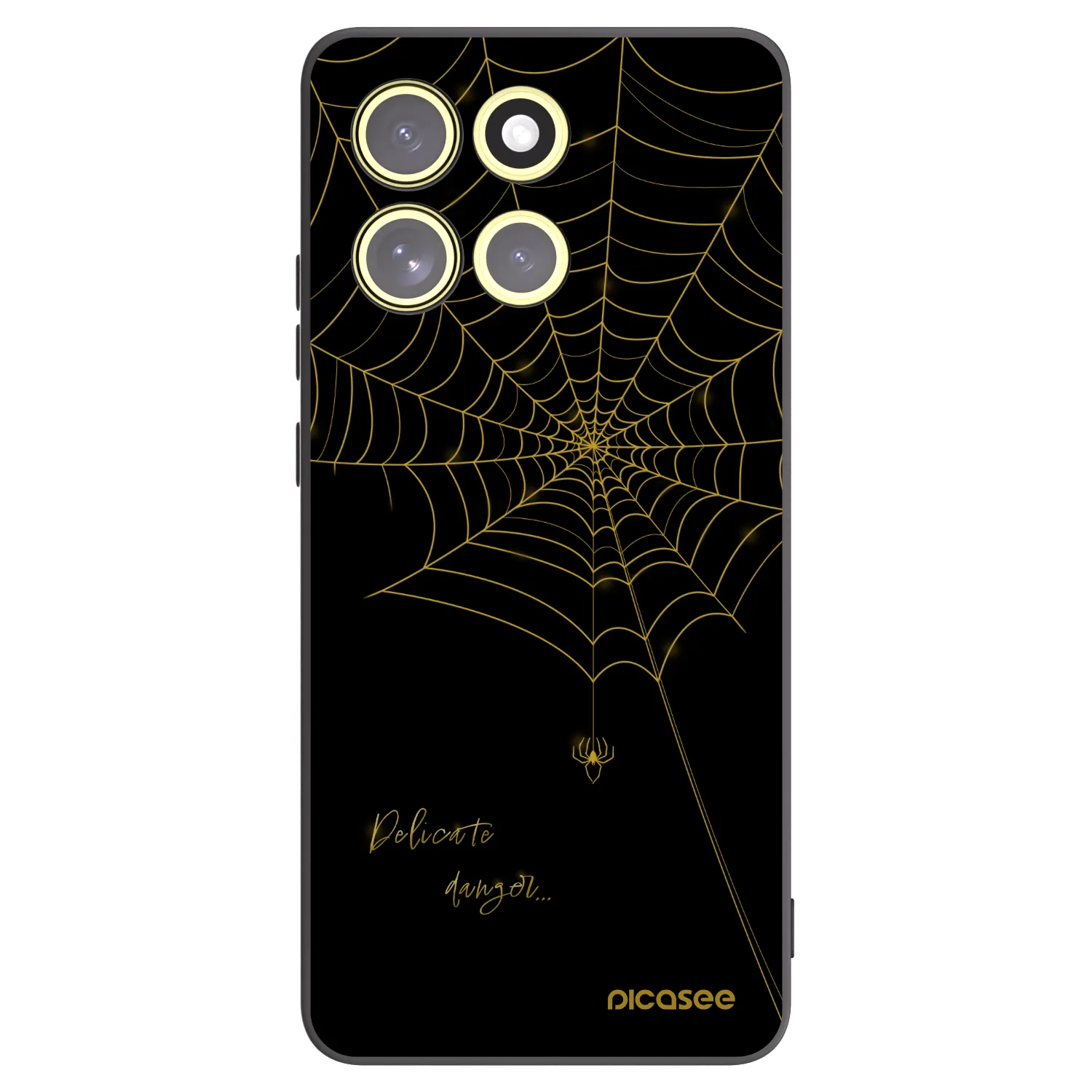 Picasee Motorola Moto G86 Power 5G Hülle - Schwarzes Silikon - Delicate danger