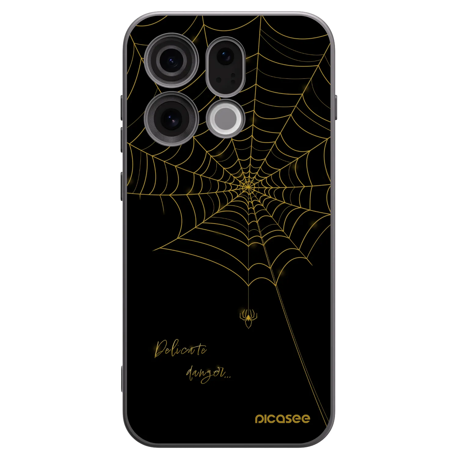 Picasee OPPO Find X9 Hülle - Schwarzes Silikon - Delicate danger