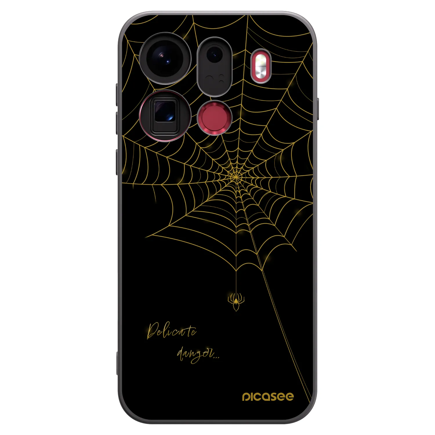 Picasee OPPO Find X9 Pro Hülle - Schwarzes Silikon - Delicate danger