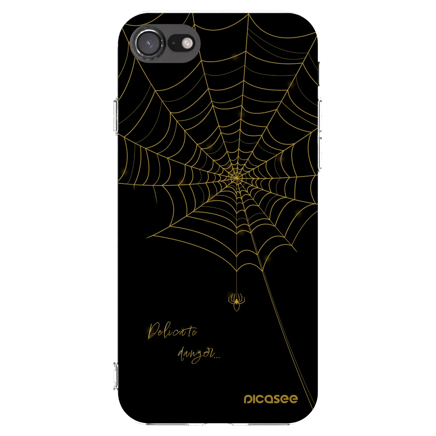 Picasee Apple iPhone SE 2020 Hülle - Transparentes Silikon - Delicate danger
