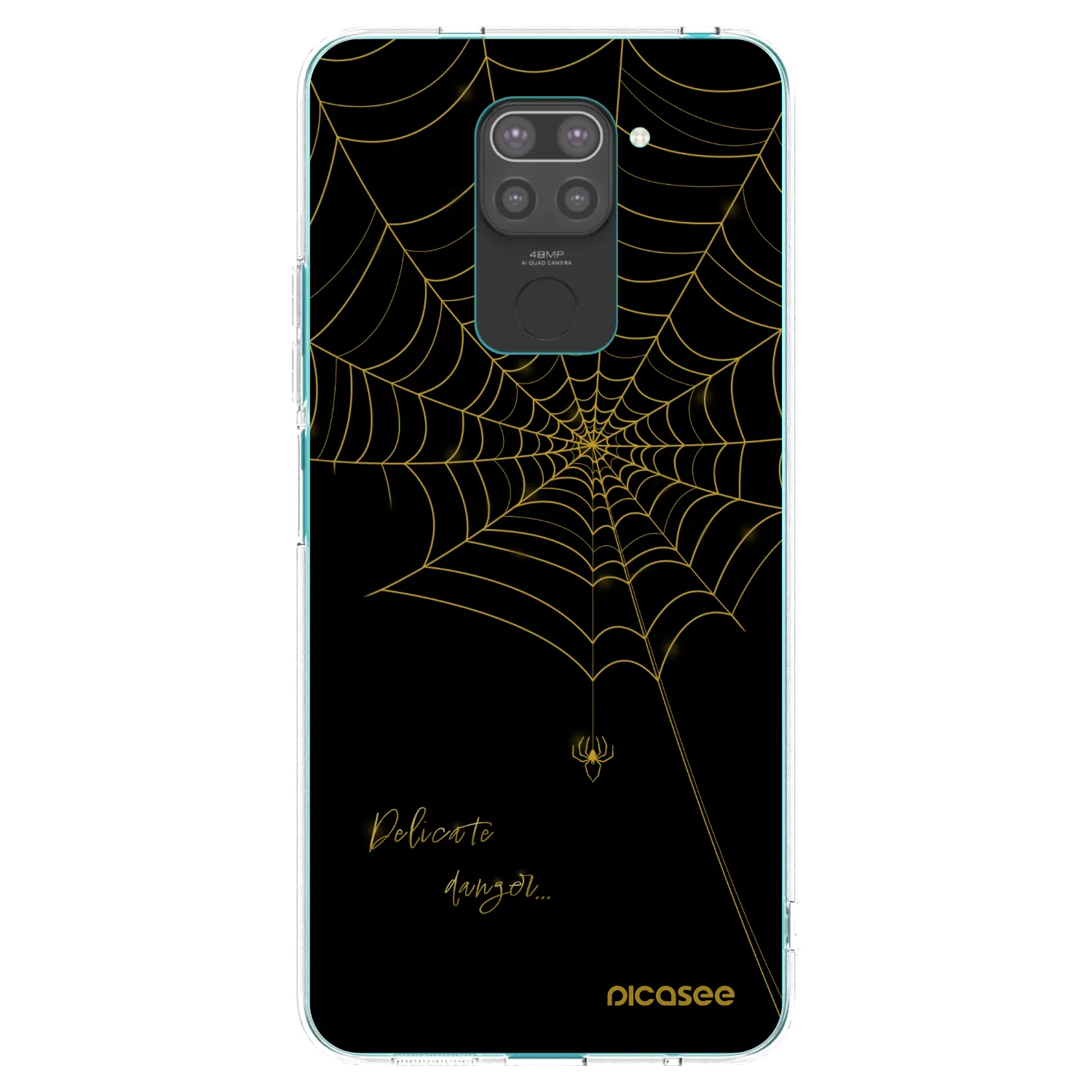 Picasee Xiaomi Redmi Note 9 Hülle - Schwarzes Silikon - Delicate danger