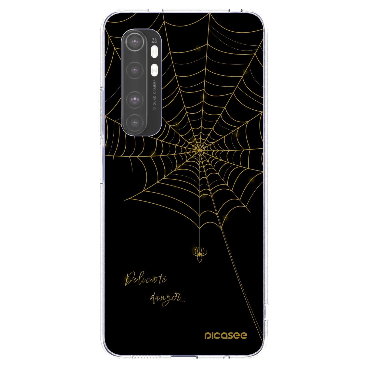 Picasee Xiaomi Mi Note 10 Lite Hülle - Transparentes Silikon - Delicate danger