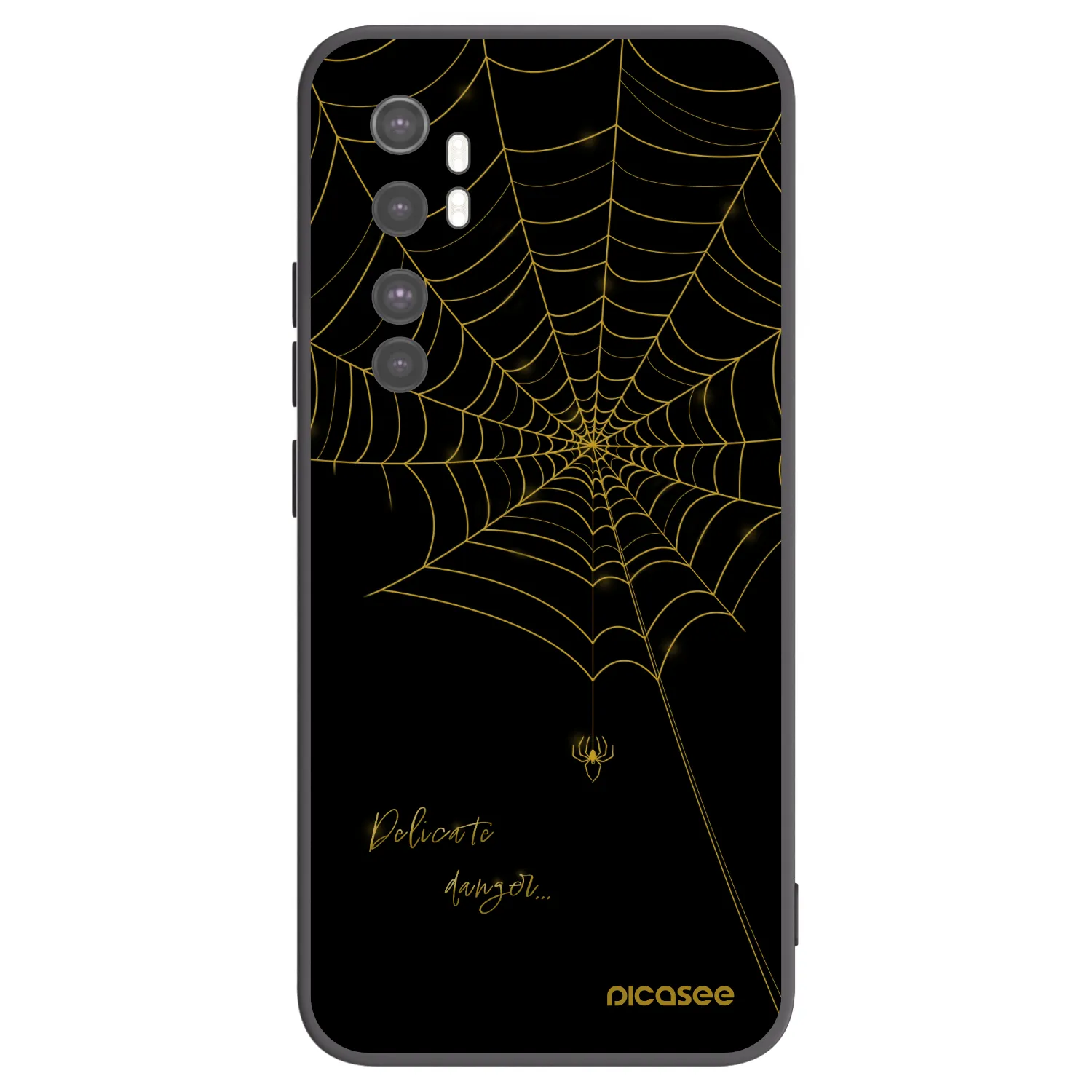 Picasee Xiaomi Mi Note 10 Lite Hülle - Schwarzes Silikon - Delicate danger