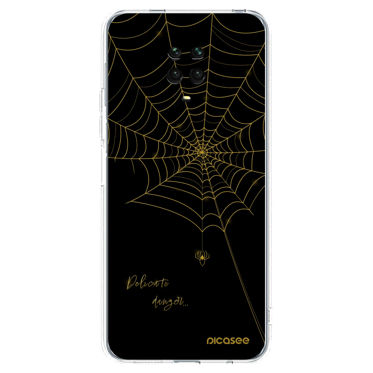 Picasee Xiaomi Redmi Note 9S Hülle - Transparentes Silikon - Delicate danger