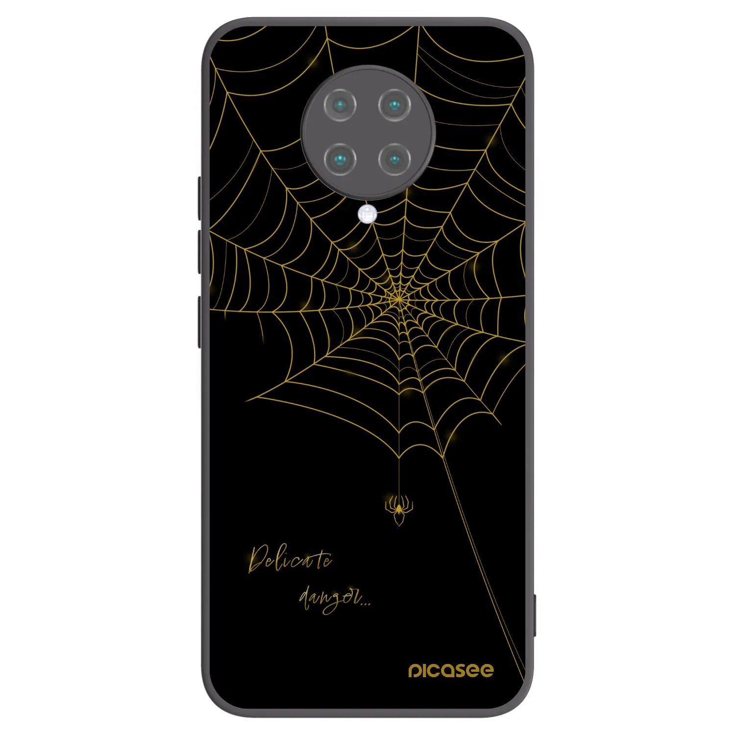 Picasee Xiaomi Poco F2 Pro Hülle - Schwarzes Silikon - Delicate danger