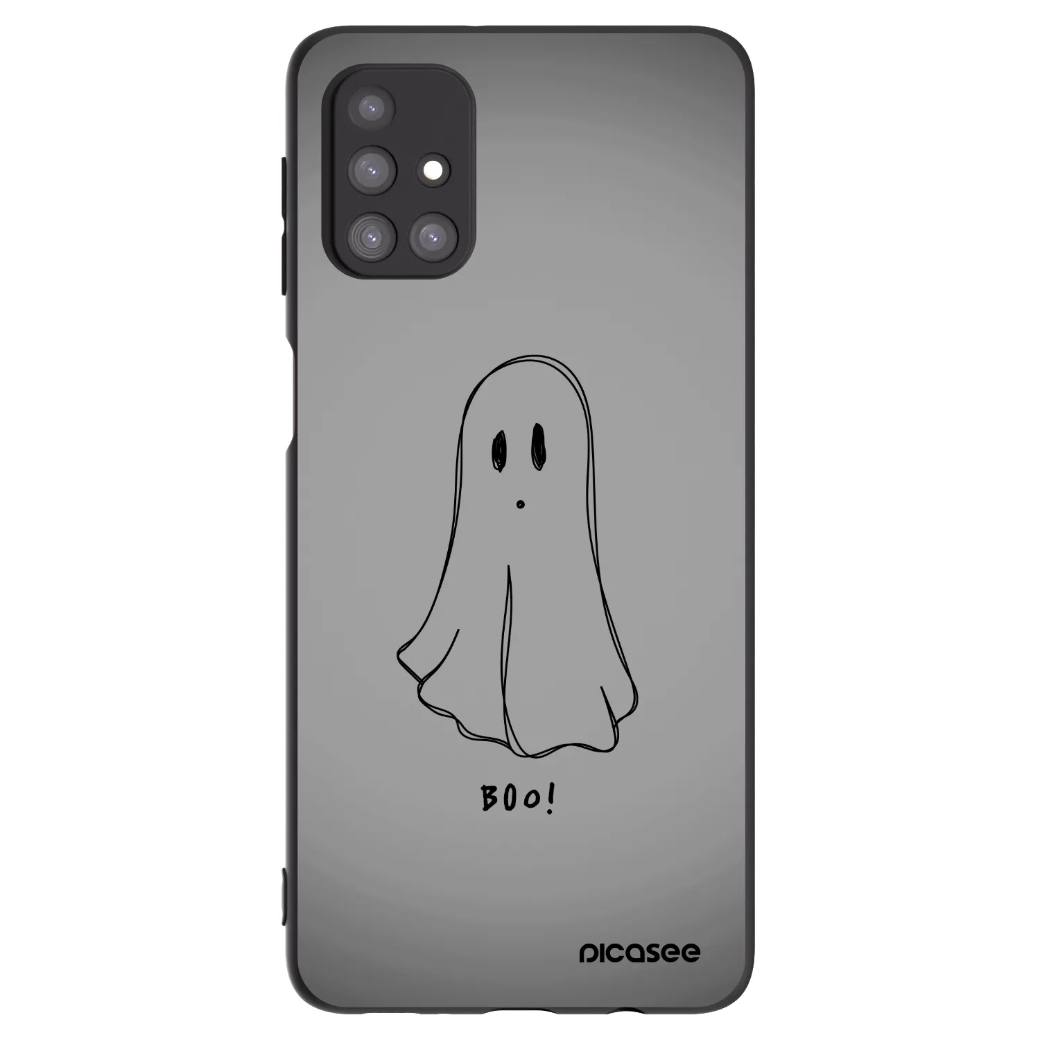 Picasee Samsung Galaxy M31s Hülle - Schwarzes Silikon - Ghost