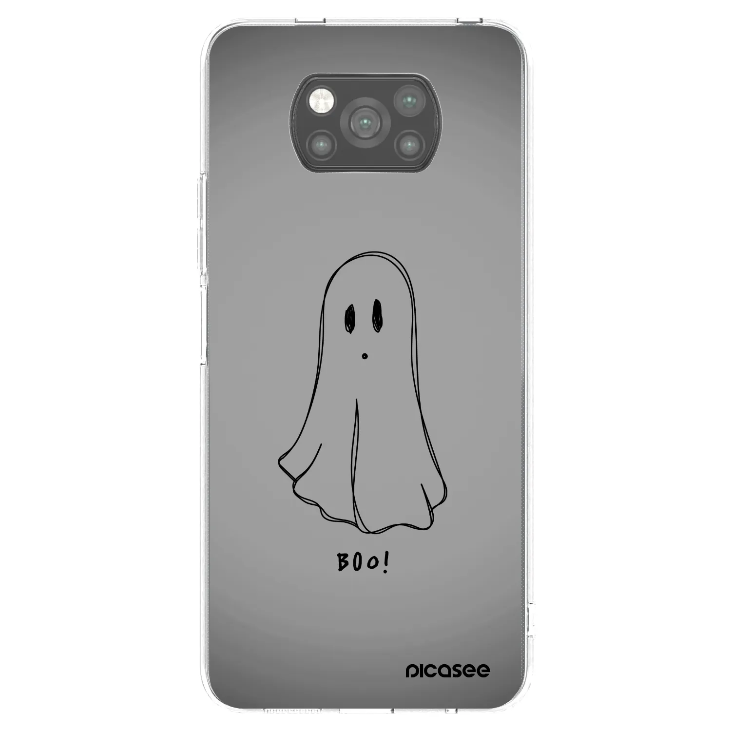 Picasee Xiaomi Poco X3 Hülle - Schwarzes Silikon - Ghost