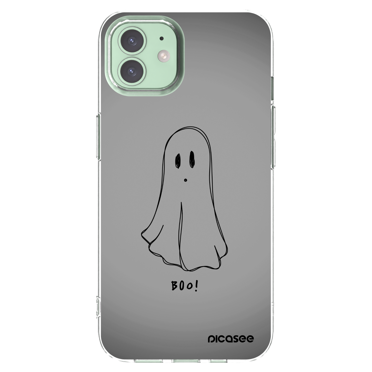 Picasee Apple iPhone 12 Hülle - Transparentes Silikon - Ghost