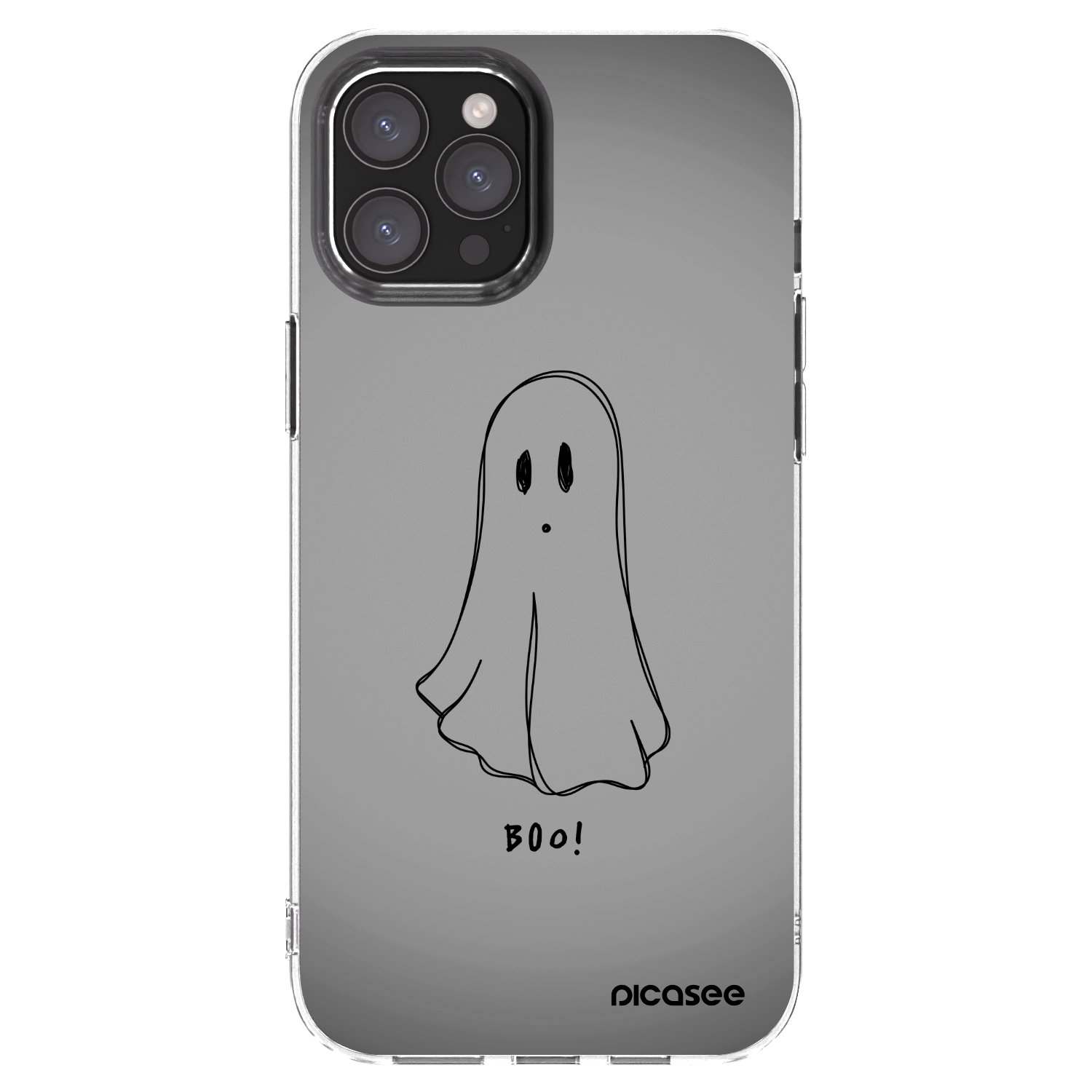 Picasee Apple iPhone 12 Pro Max Hülle - Transparentes Silikon - Ghost