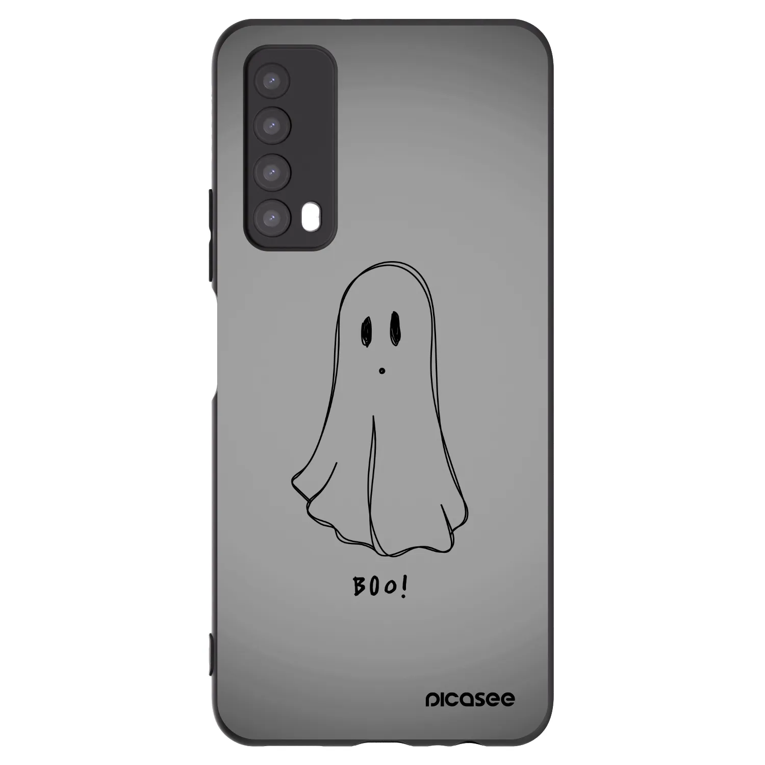 Picasee Huawei P Smart 2021 Hülle - Schwarzes Silikon - Ghost