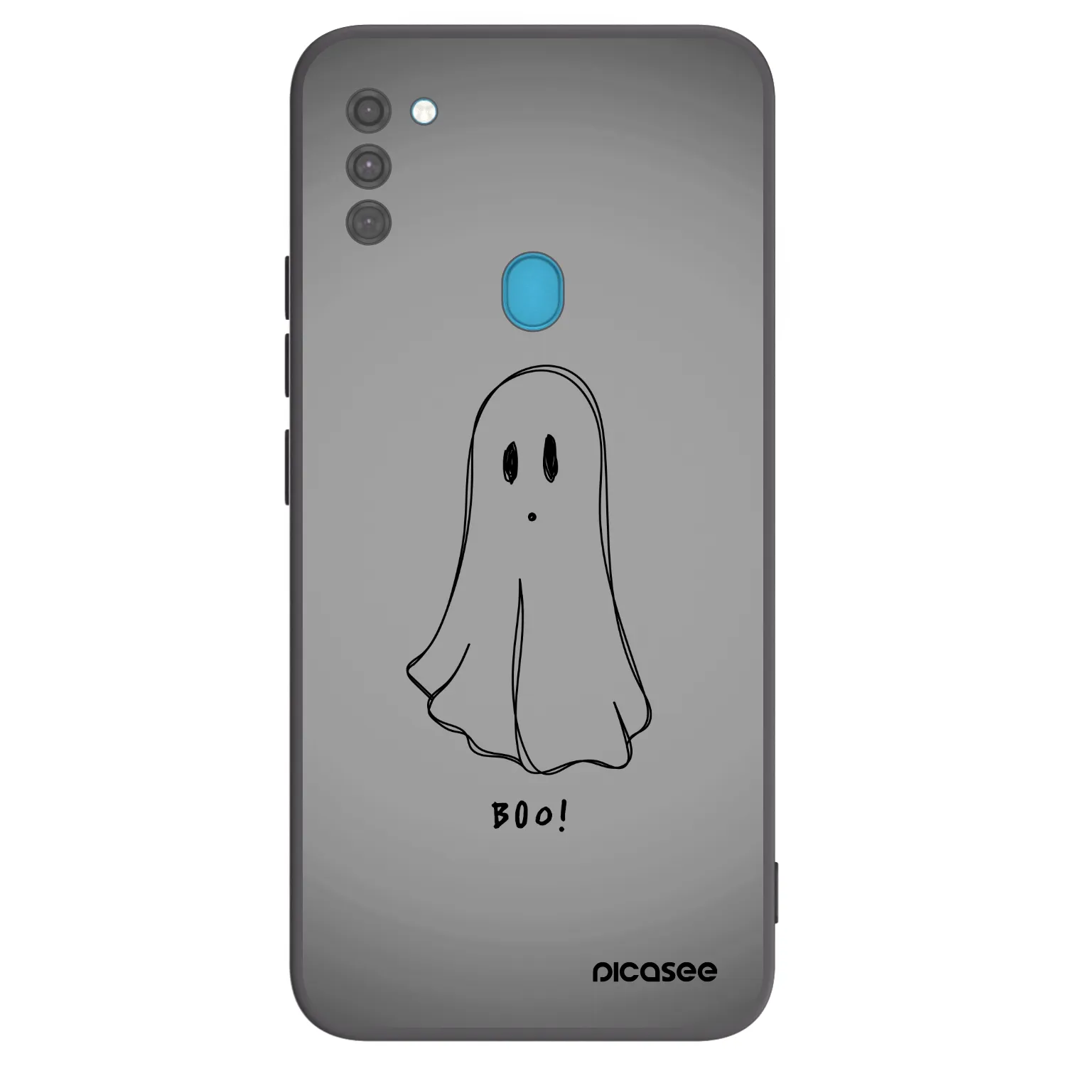 Picasee Samsung Galaxy M11 Hülle - Schwarzes Silikon - Ghost