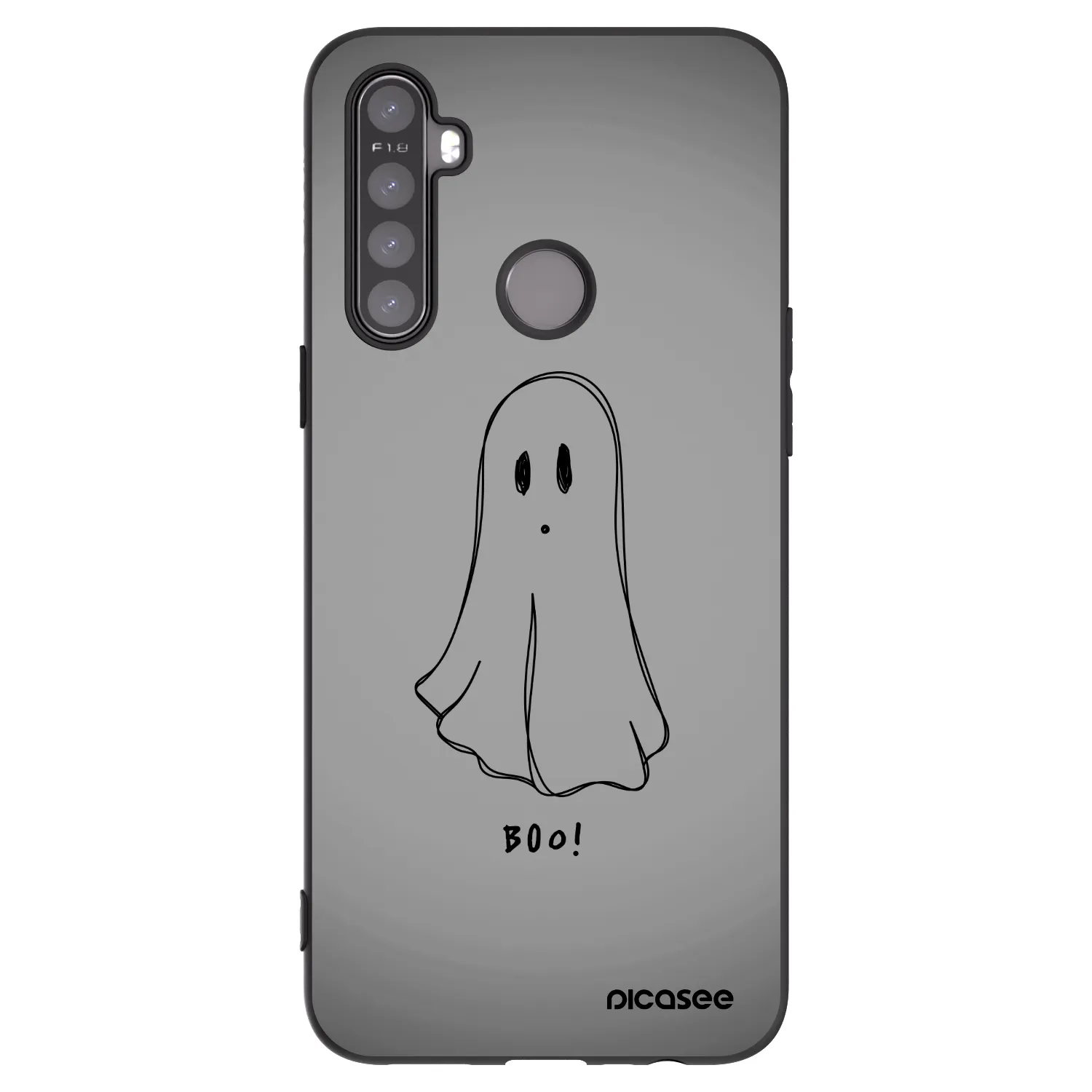 Picasee Realme 6i Hülle - Schwarzes Silikon - Ghost