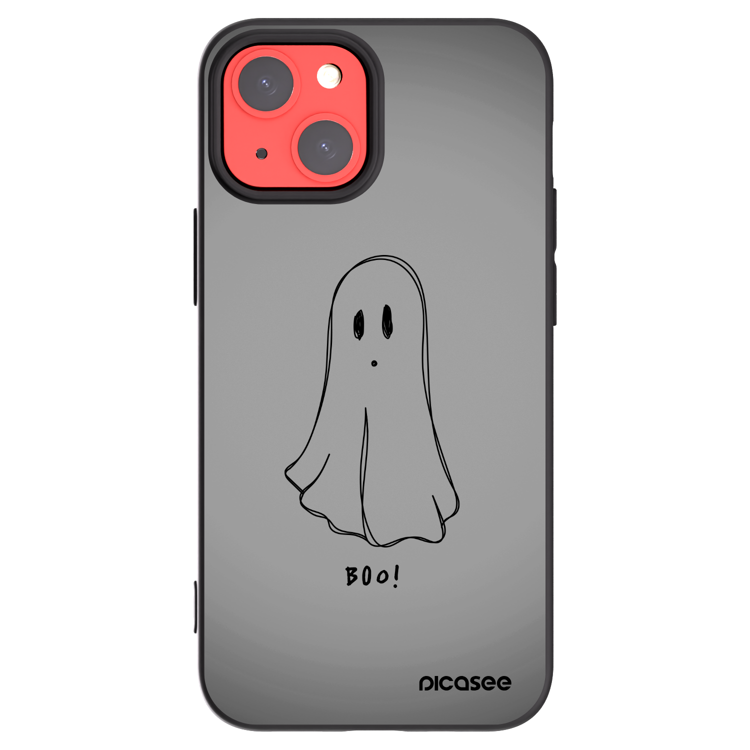 Picasee Apple iPhone 13 mini Hülle - Schwarzes Silikon - Ghost