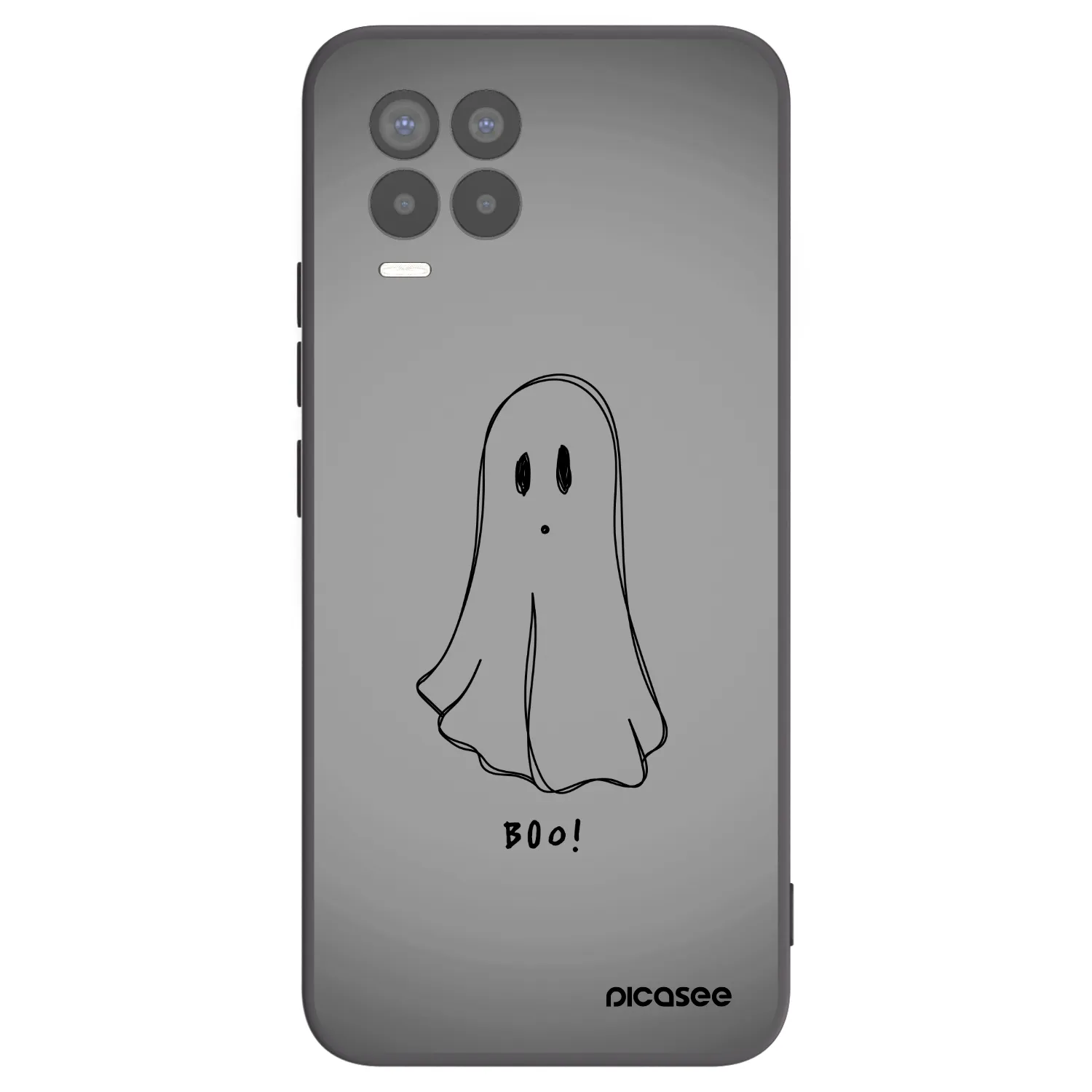 Picasee Realme 8 4G Hülle - Schwarzes Silikon - Ghost