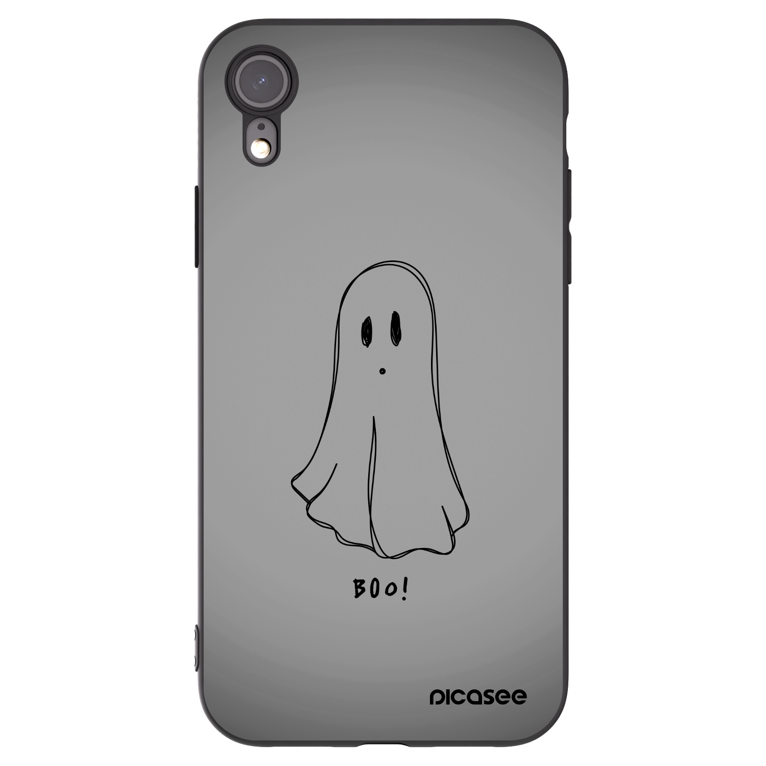 Picasee Apple iPhone XR Hülle - Schwarzes Silikon - Ghost