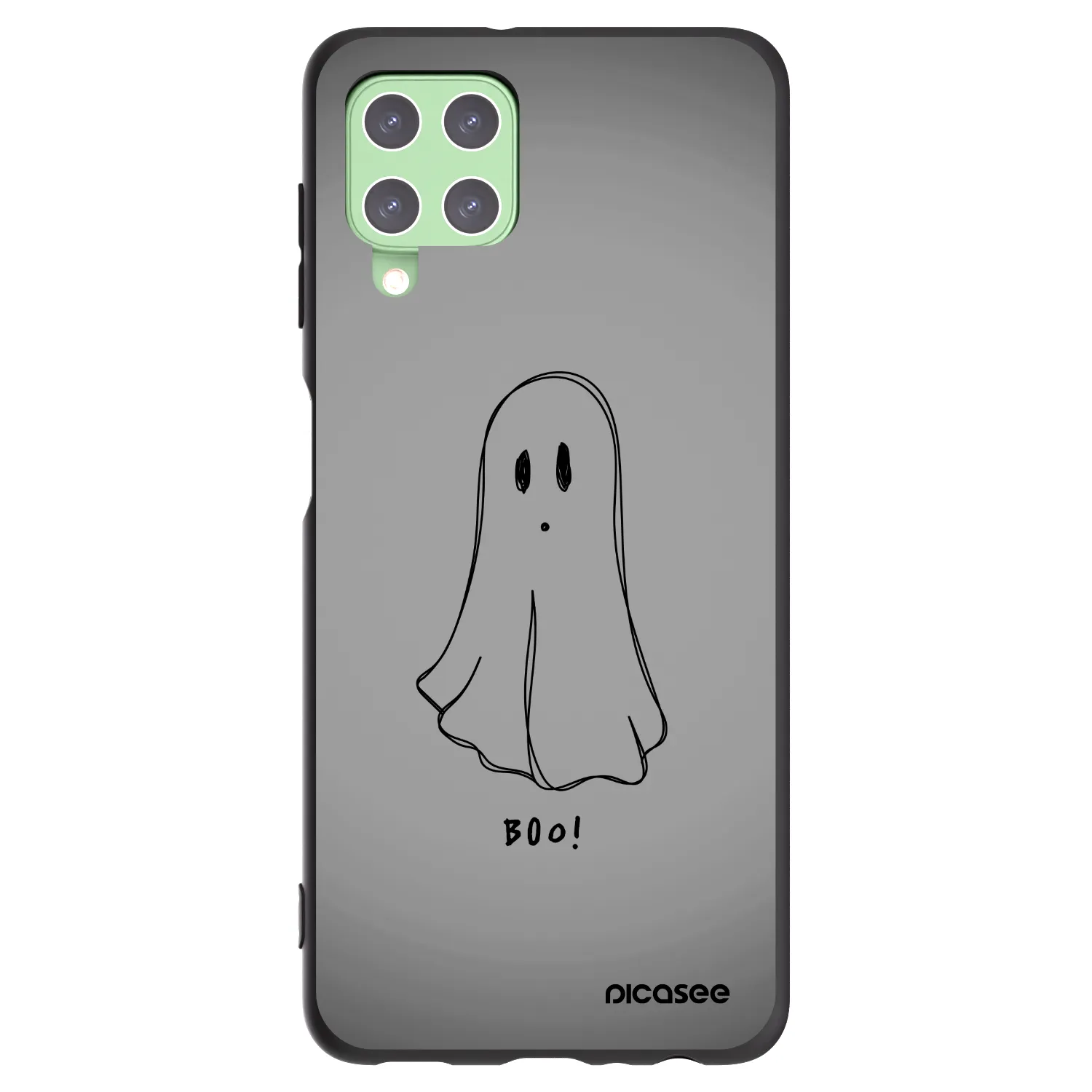 Picasee Samsung Galaxy A22 A225F 4G Hülle - Schwarzes Silikon - Ghost