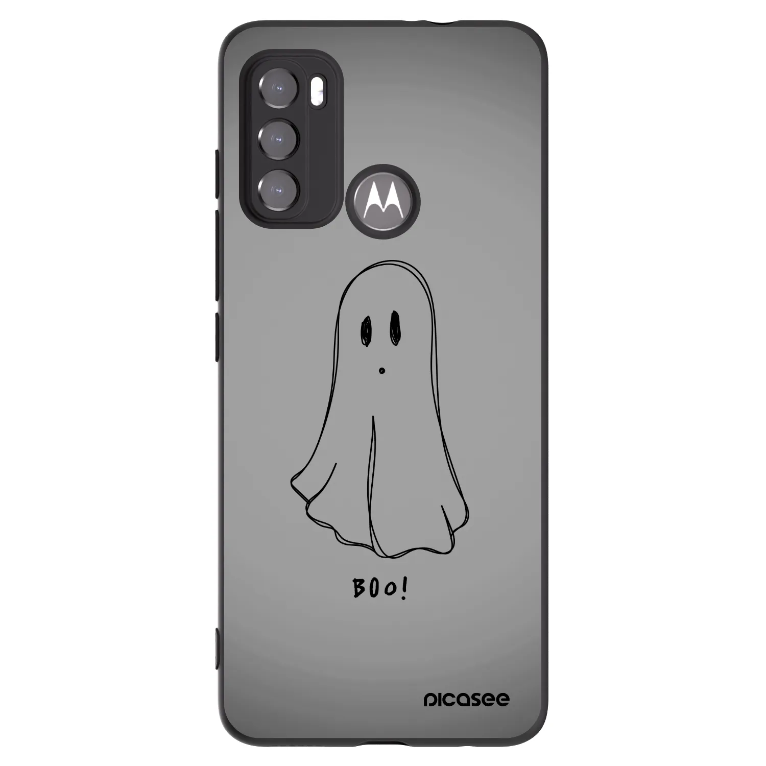 Picasee Motorola Moto G60 Hülle - Schwarzes Silikon - Ghost