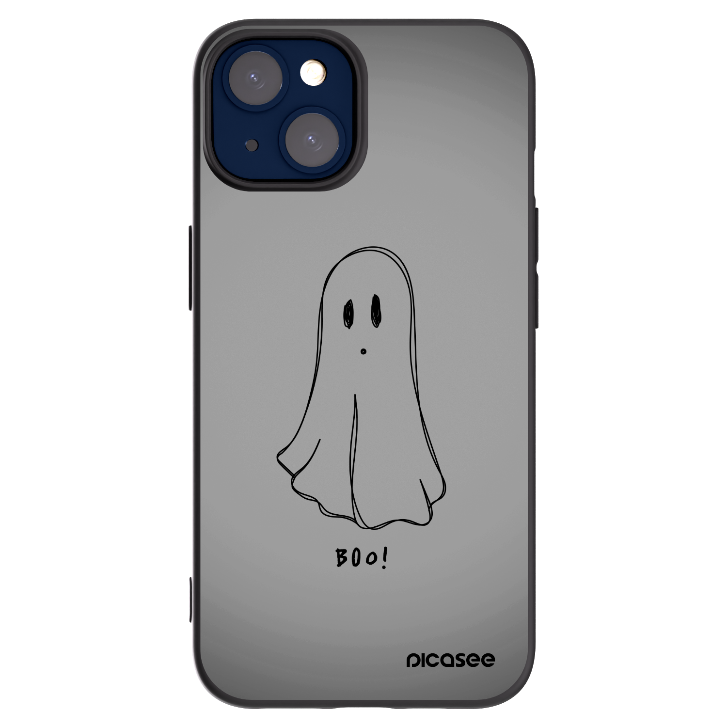 Picasee Apple iPhone 14 Hülle - Schwarzes Silikon - Ghost