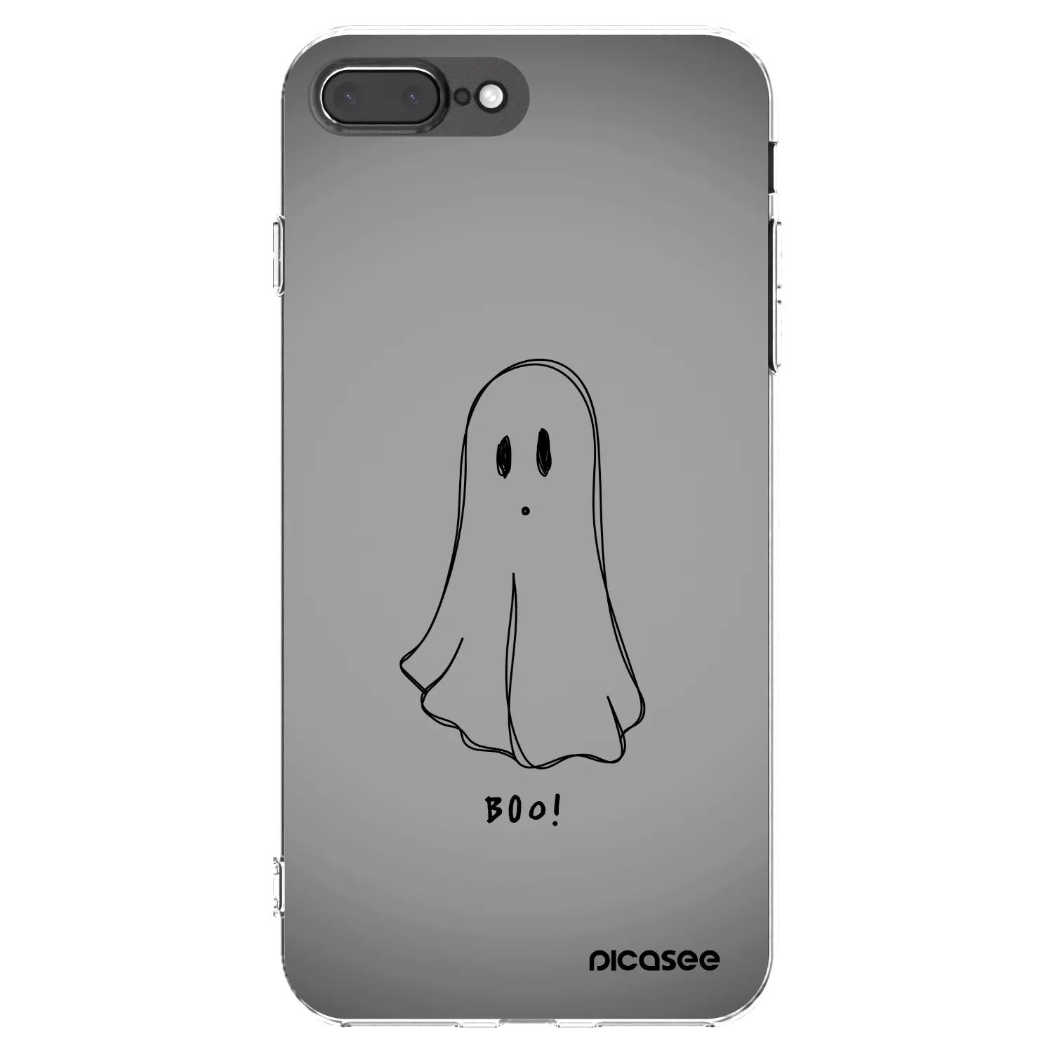 Picasee Apple iPhone 8 Plus Hülle - Transparentes Silikon - Ghost