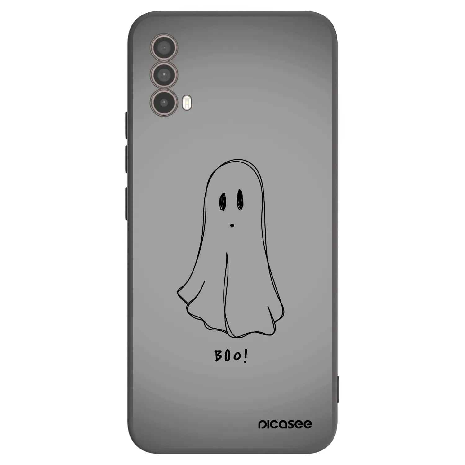 Picasee Motorola Moto E40 Hülle - Schwarzes Silikon - Ghost