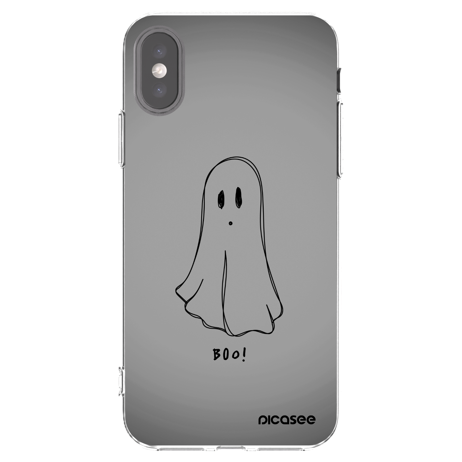 Picasee Apple iPhone X/XS Hülle - Transparentes Silikon - Ghost