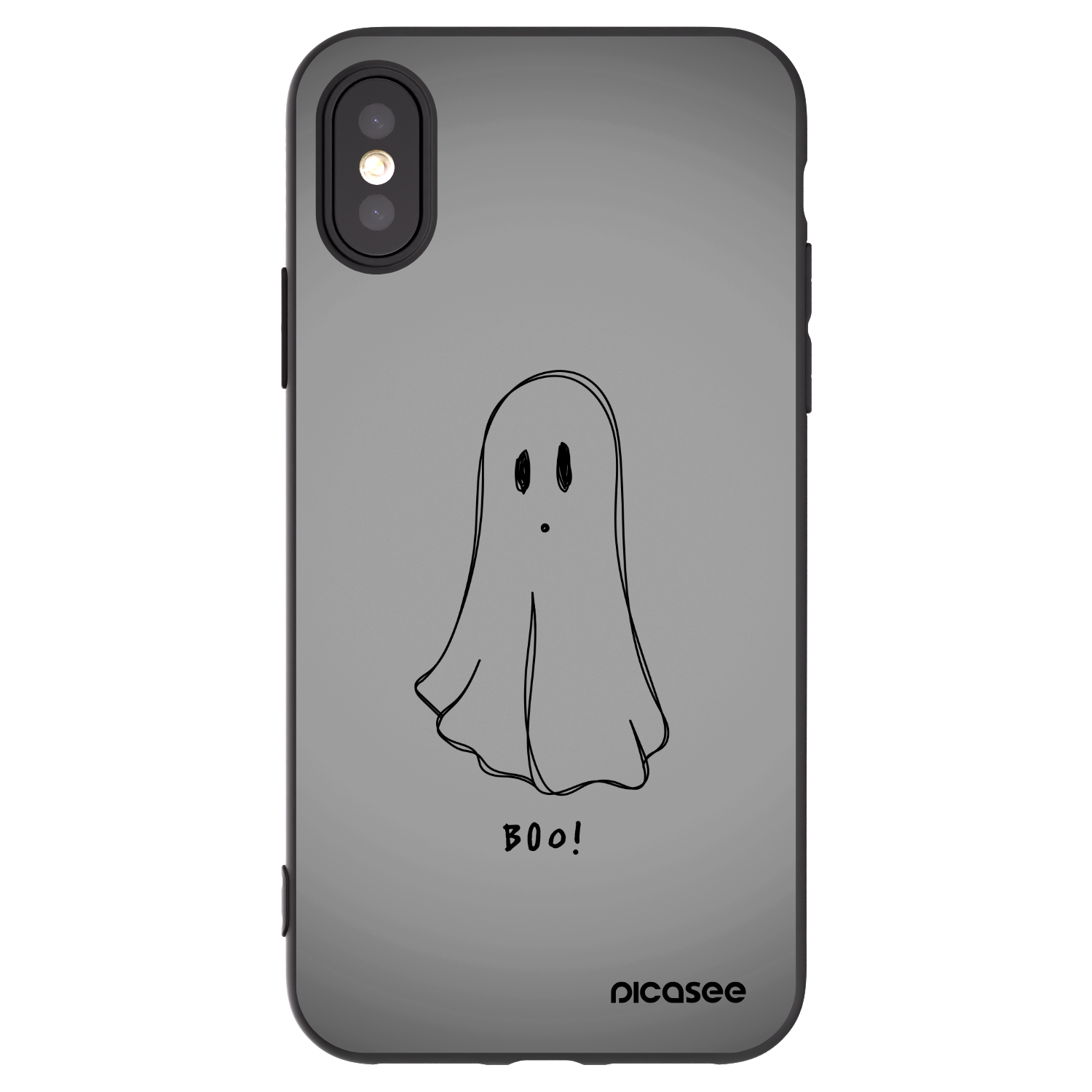Picasee Apple iPhone X/XS Hülle - Schwarzes Silikon - Ghost