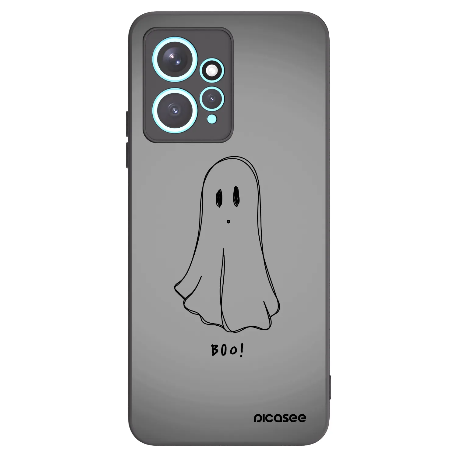 Picasee Xiaomi Redmi Note 12 4G Hülle - Schwarzes Silikon - Ghost