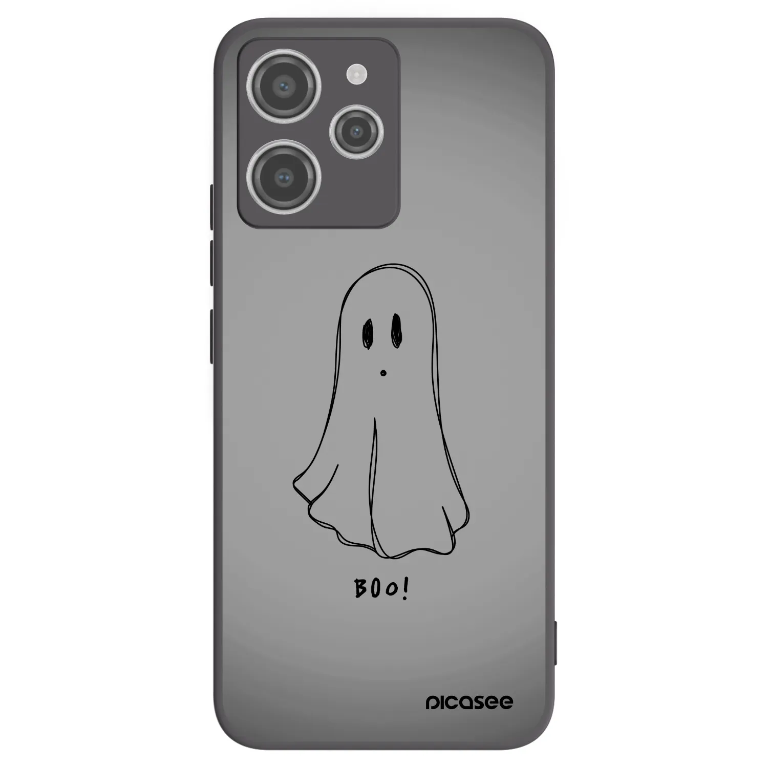 Picasee Xiaomi Redmi 12 4G Hülle - Schwarzes Silikon - Ghost
