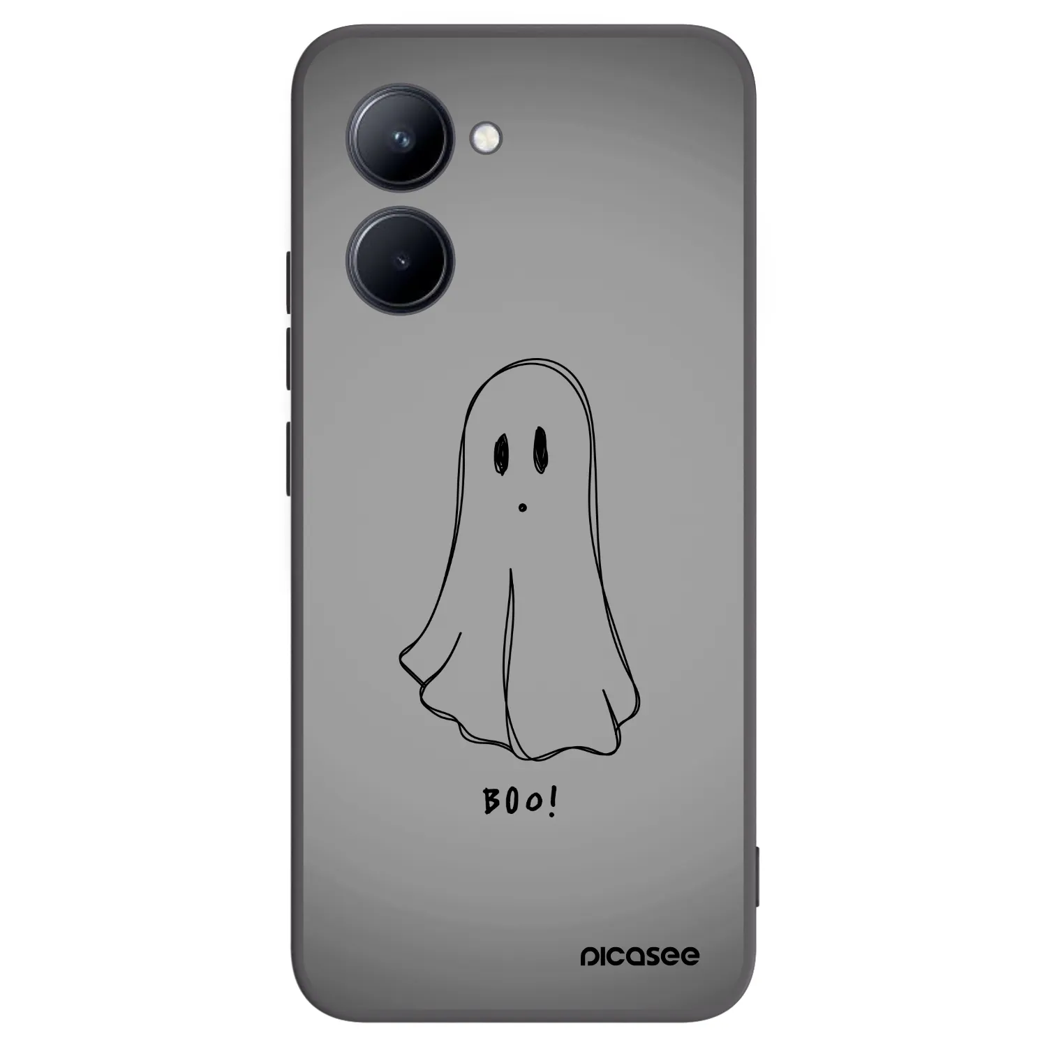 Picasee Realme C33 (2023) Hülle - Schwarzes Silikon - Ghost