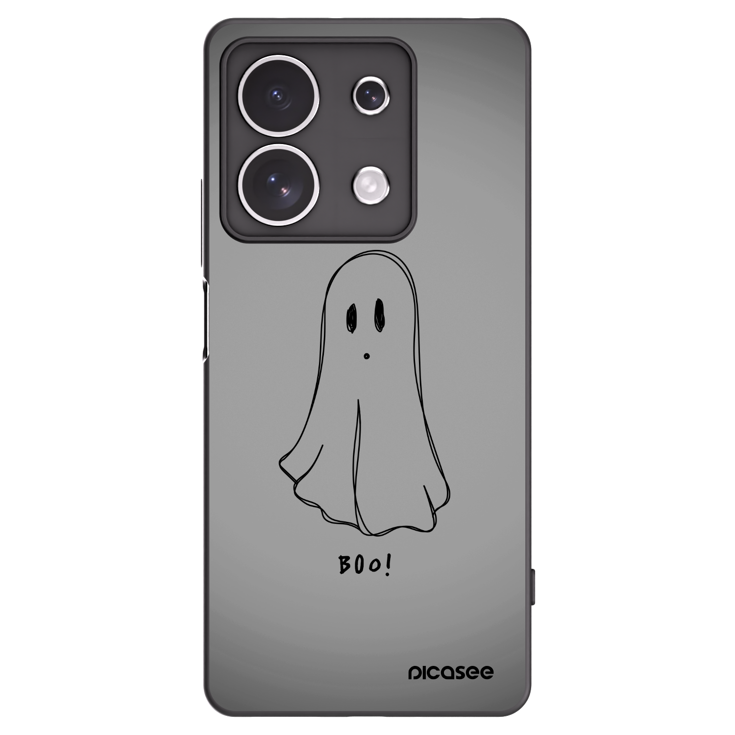 Picasee Xiaomi Redmi Note 13 4G Hülle - Schwarzes Silikon - Ghost