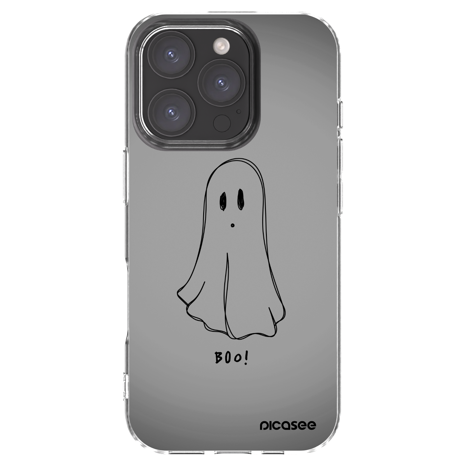 Picasee Apple iPhone 16 Pro Hülle - Transparentes Silikon - Ghost