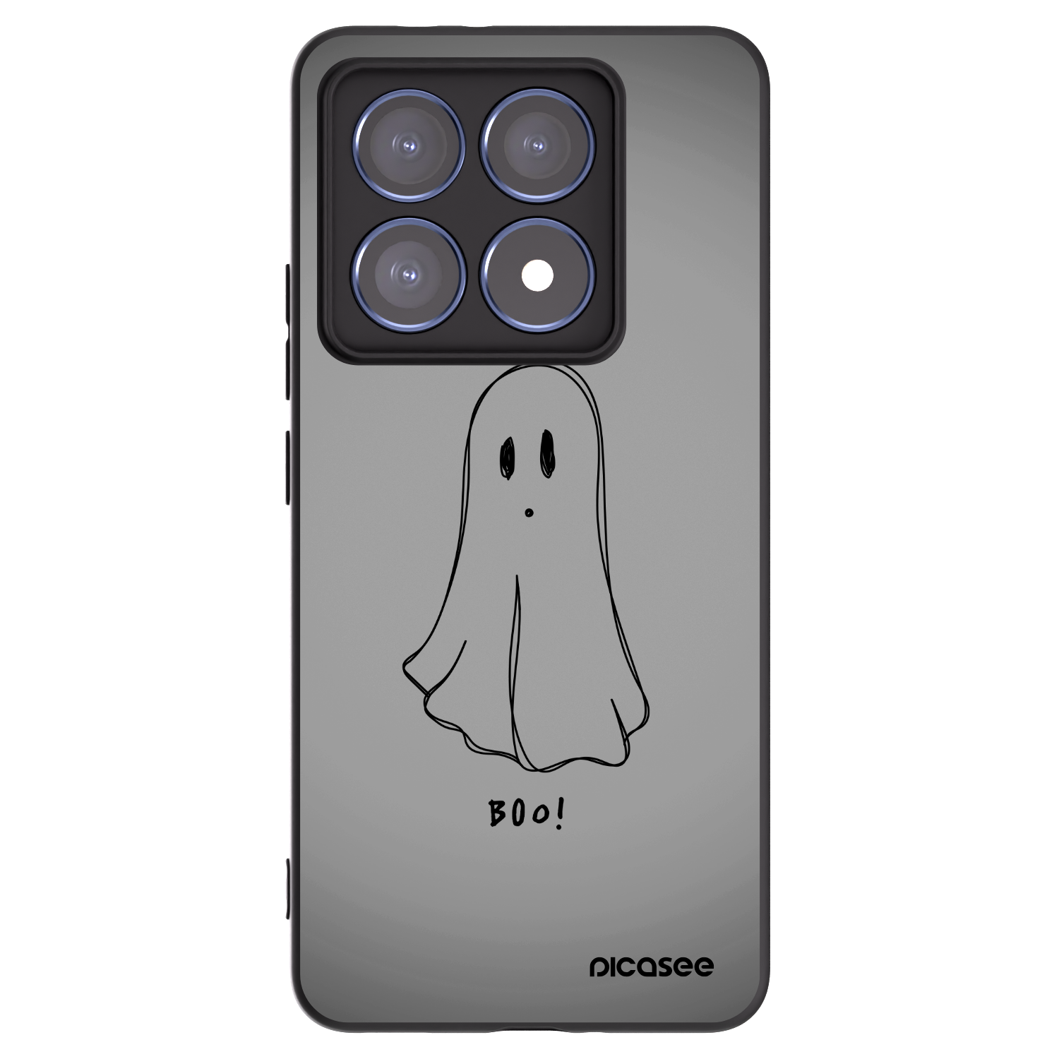 Picasee Xiaomi 14T Pro Hülle - Schwarzes Silikon - Ghost