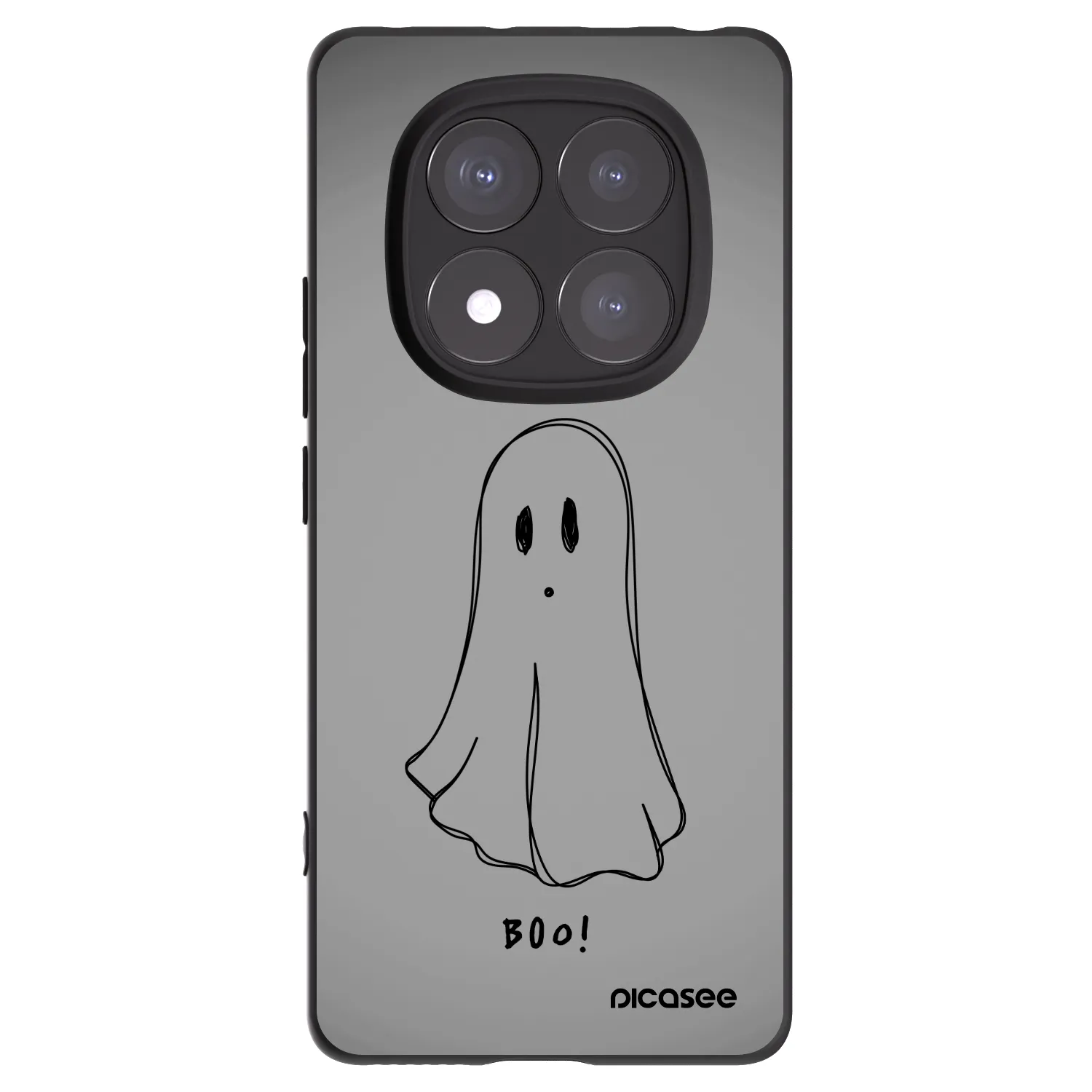 Picasee Xiaomi Redmi Note 14 Pro 5G Hülle - Schwarzes Silikon - Ghost